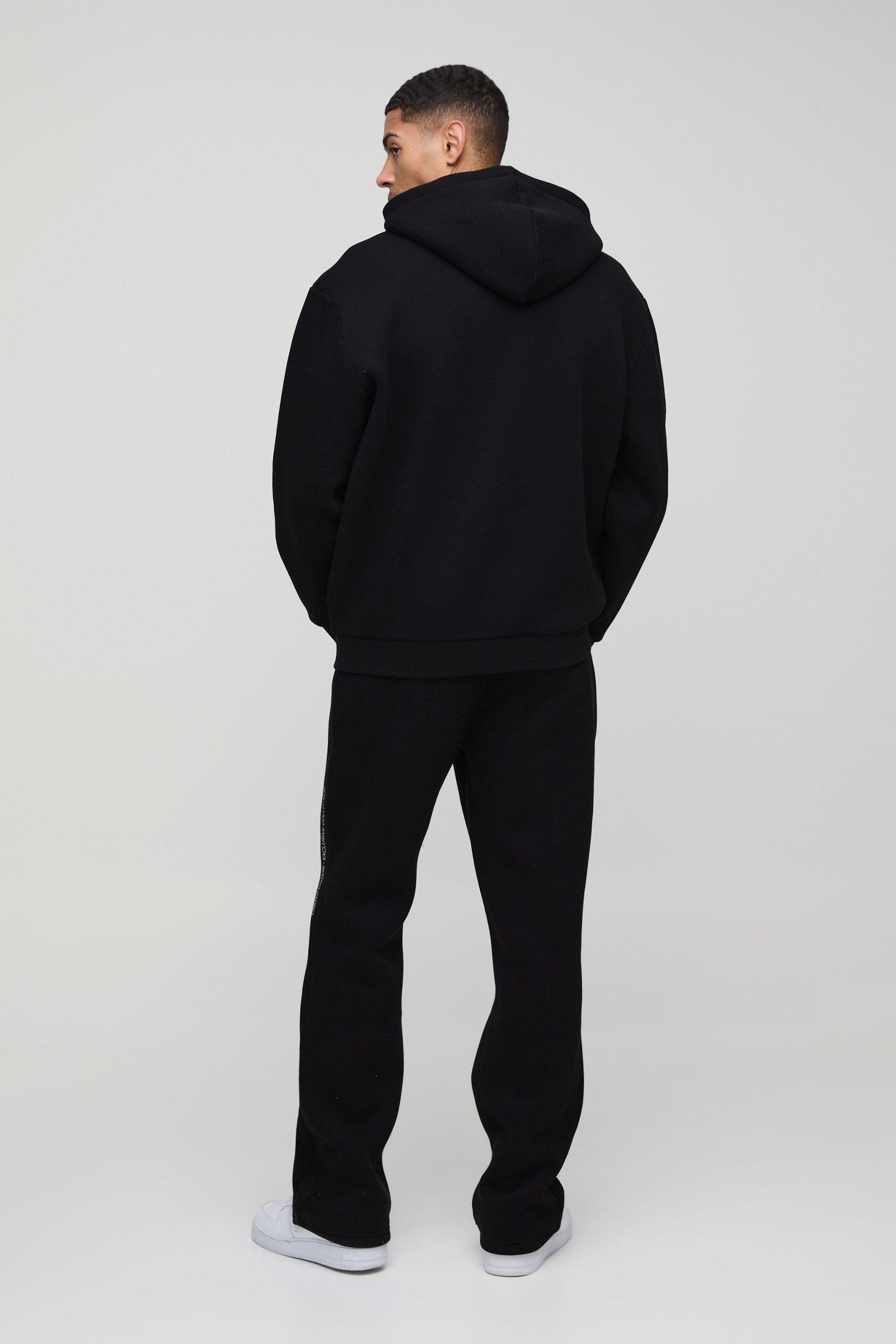 Oversized Worldwide Official Text Print Zip Through Tracksuit | boohooMAN USA Product Image