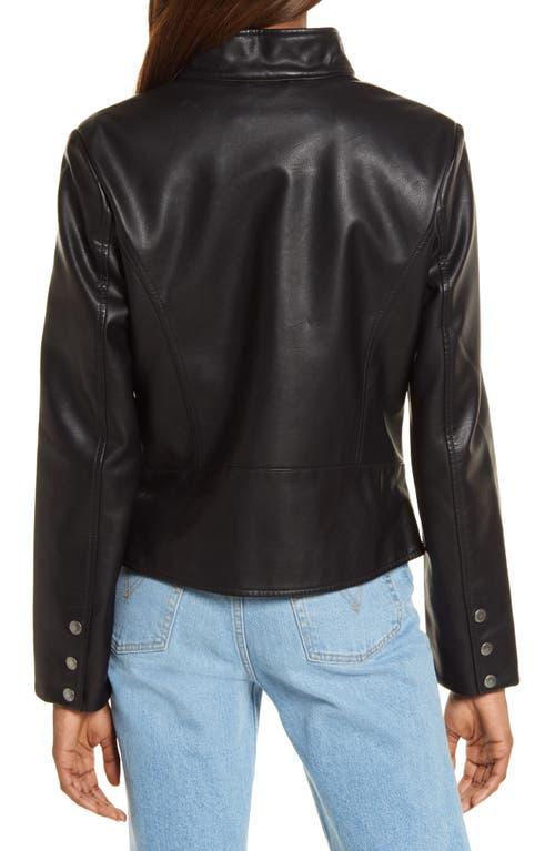 levi's Women's Faux Leather Racer Jacket in Black at Nordstrom, Size X-Small Product Image