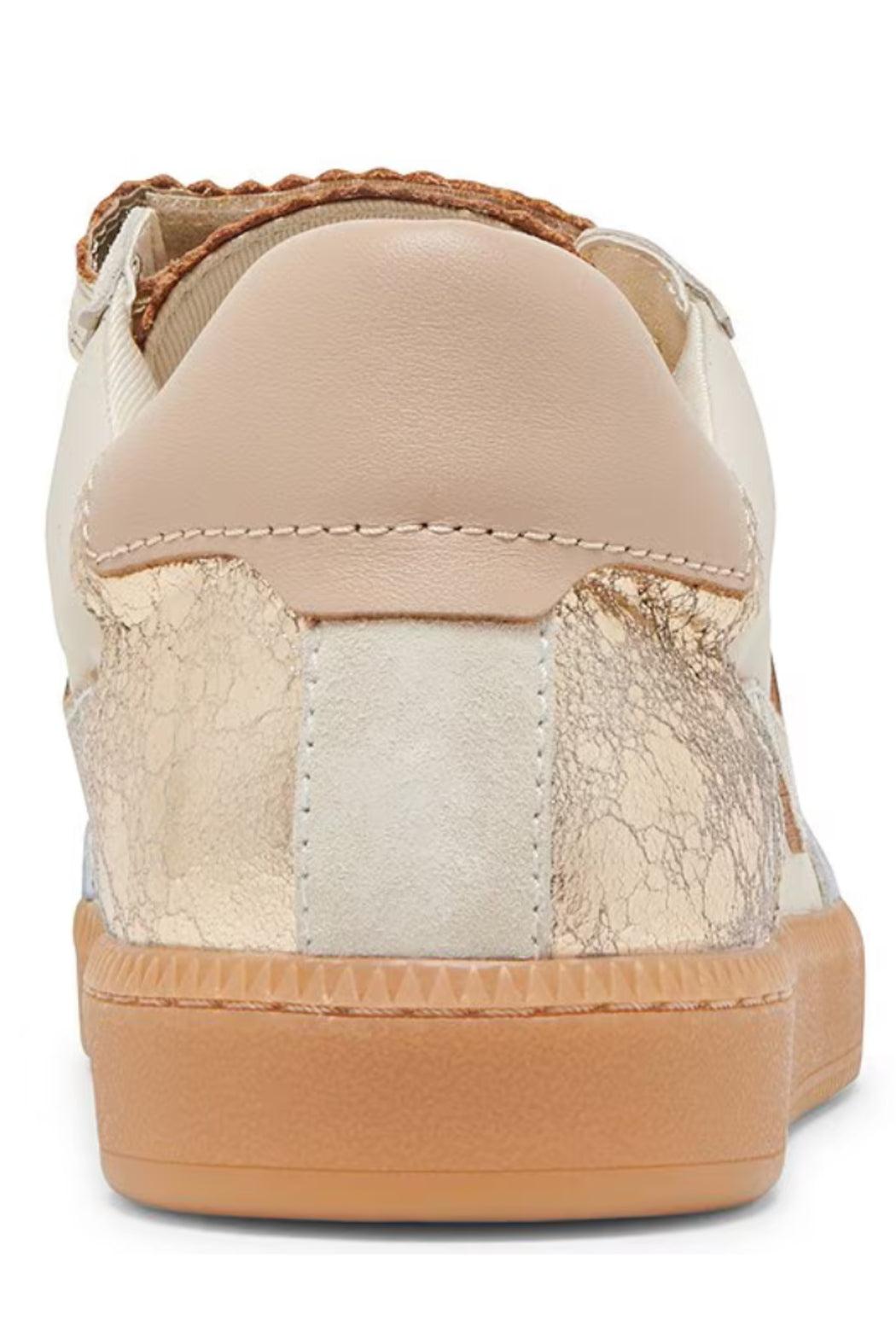 Notice Velcro Sneaker - Silver/Gold Distressed Leather Product Image