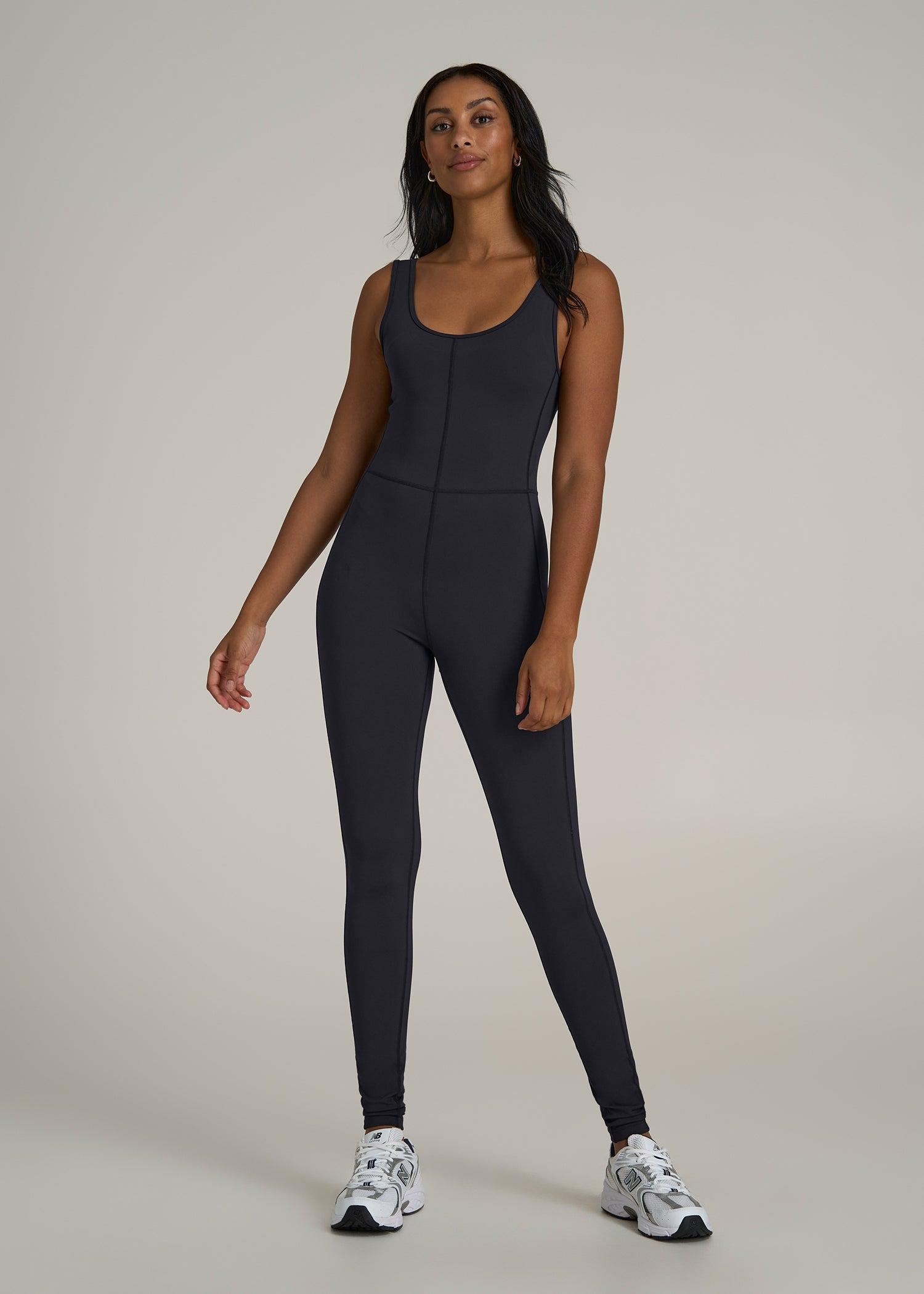 Balance Scoop Neck Jumpsuit for Tall Women in Black Female Product Image