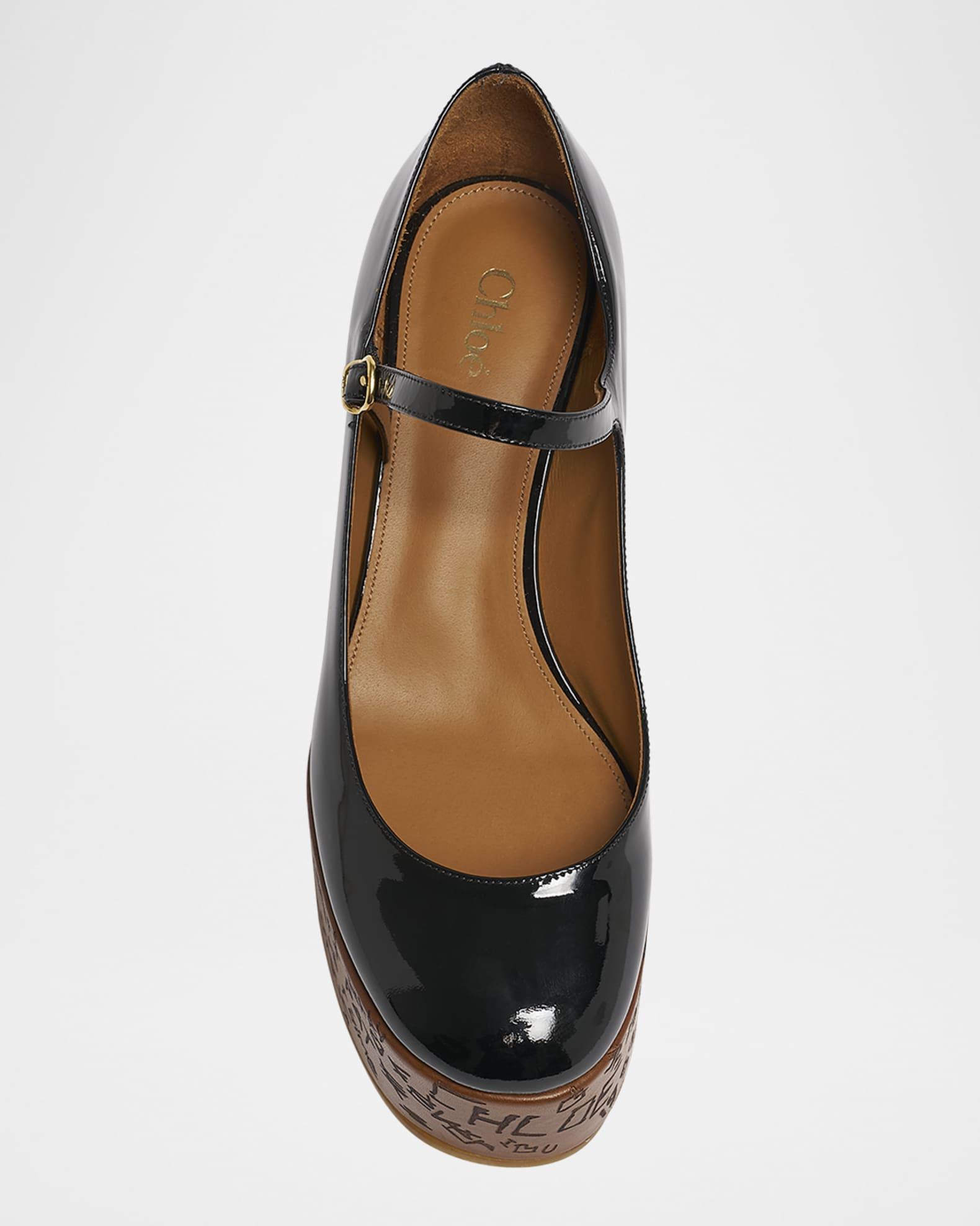 Maxime Patent Leather Platform Wedge Sandals Product Image