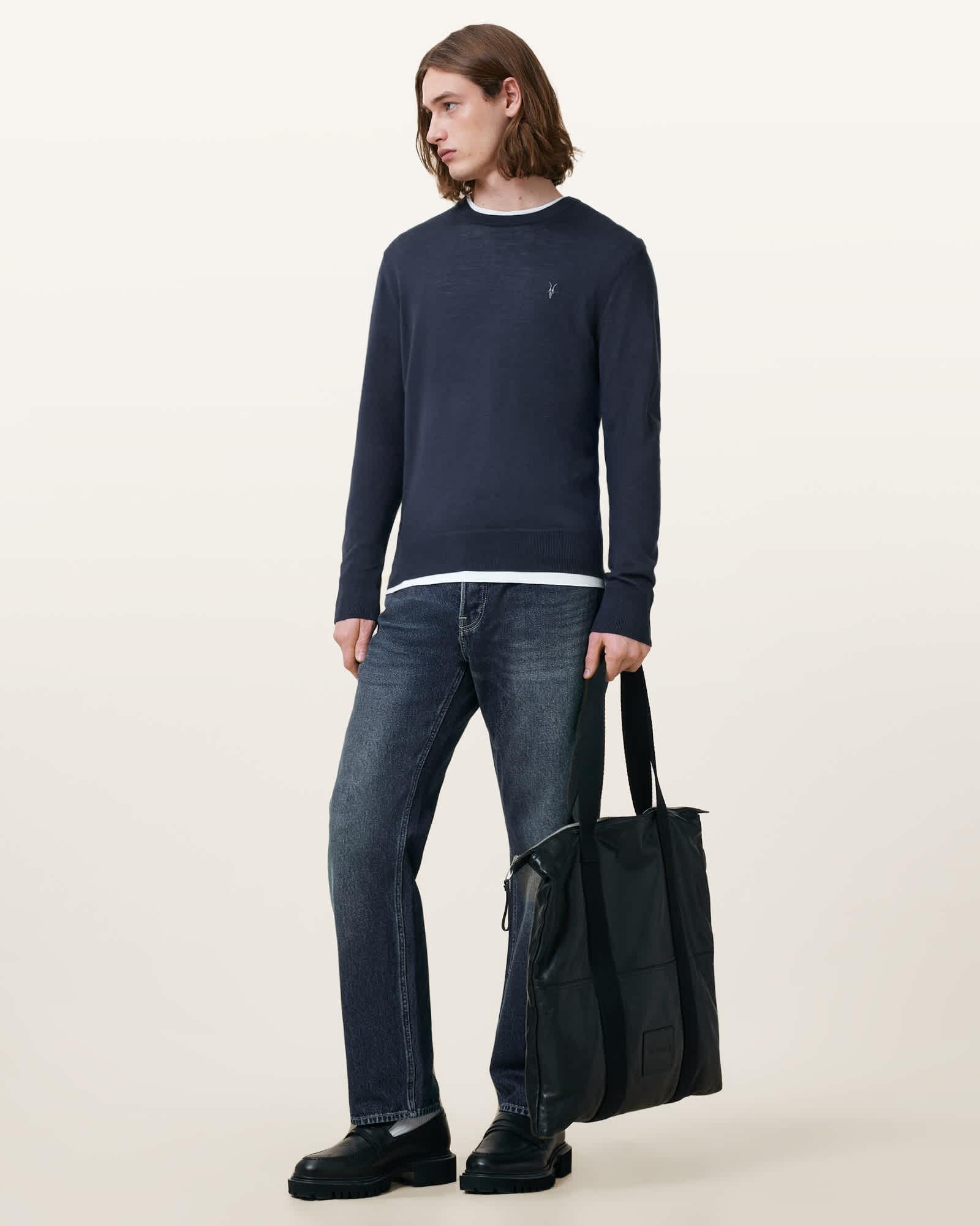 Mode Merino Crew Neck Ramskull Sweater Product Image