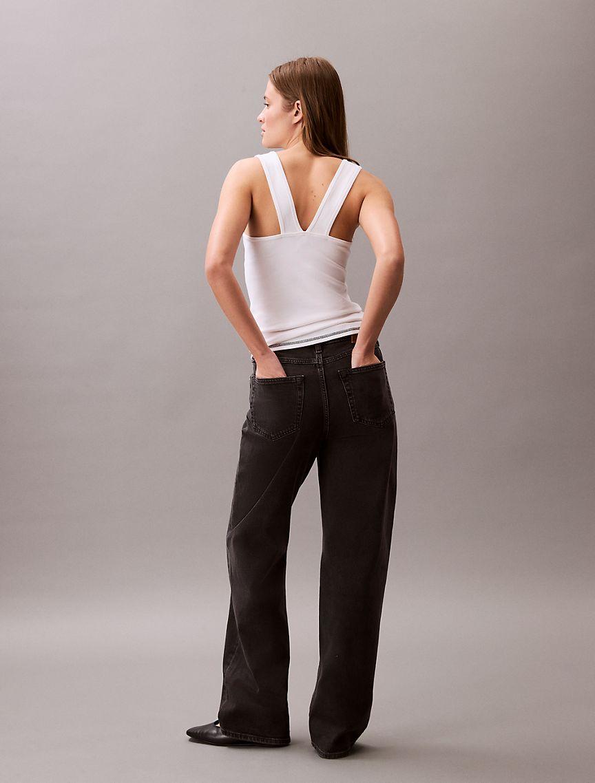 Logo Graphic Ribbed Tank Top Product Image