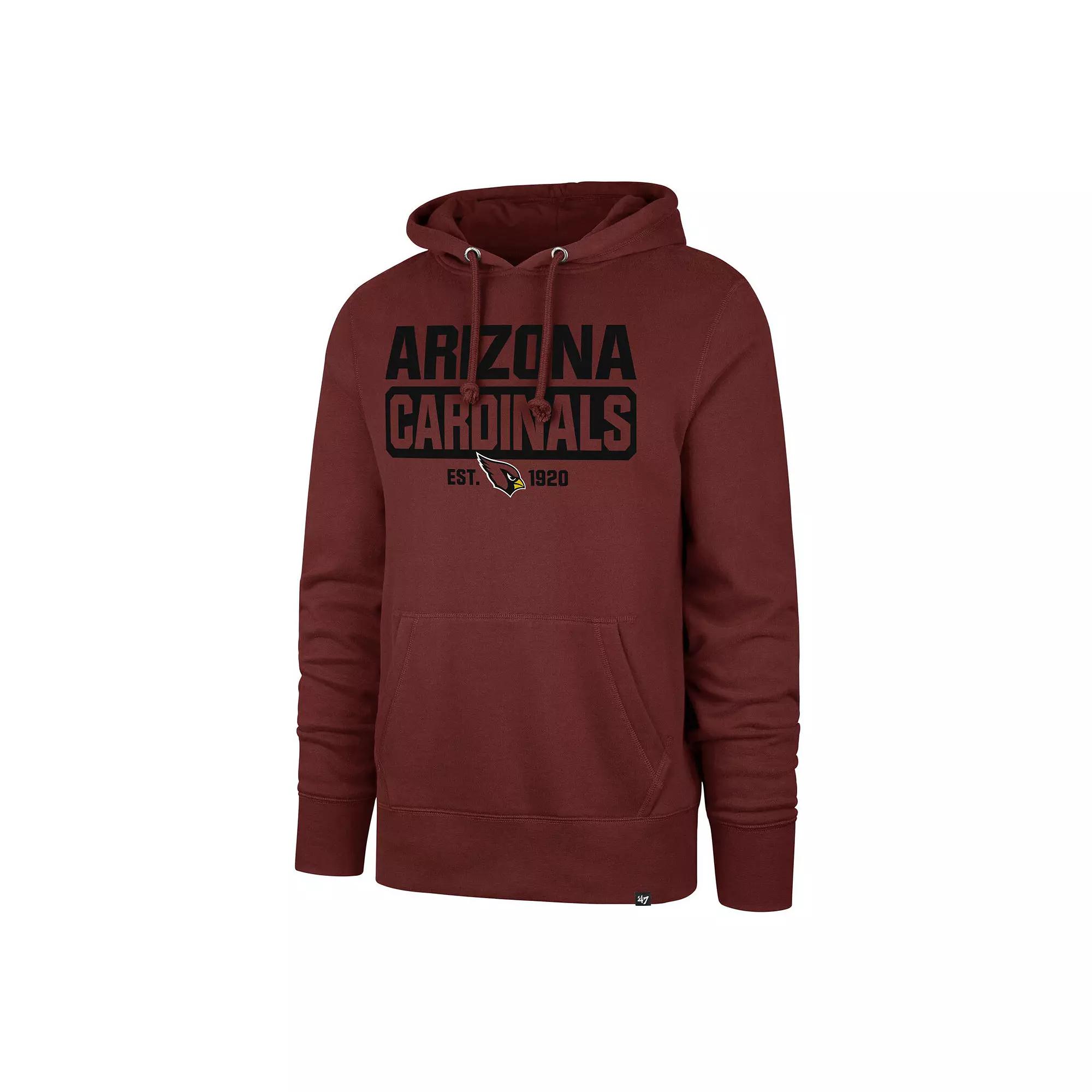 Men's '47 Cardinal Arizona Cardinals Box Out Headline Pullover Hoodie,  Product Image