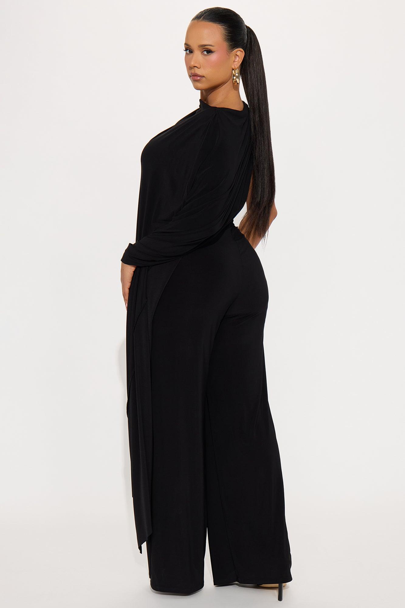 Felicity Draped Pant Set - Black Female Product Image