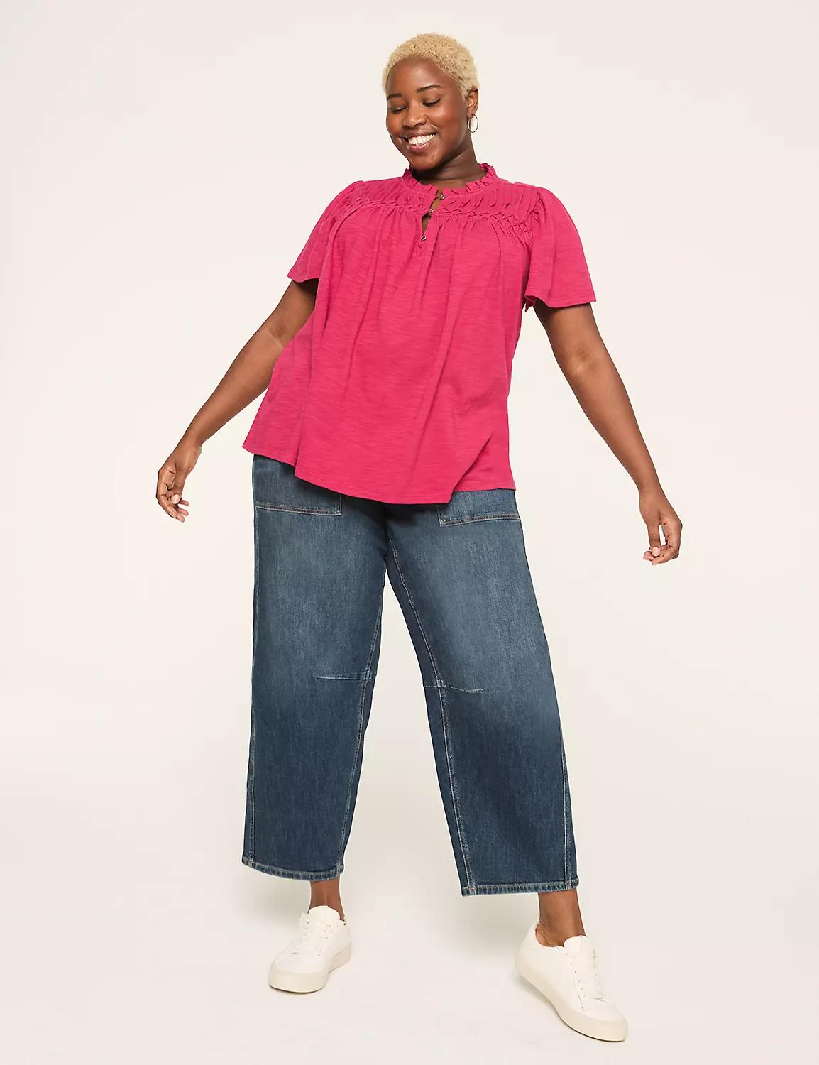 Pintuck & Smoked-Yoke Top Product Image