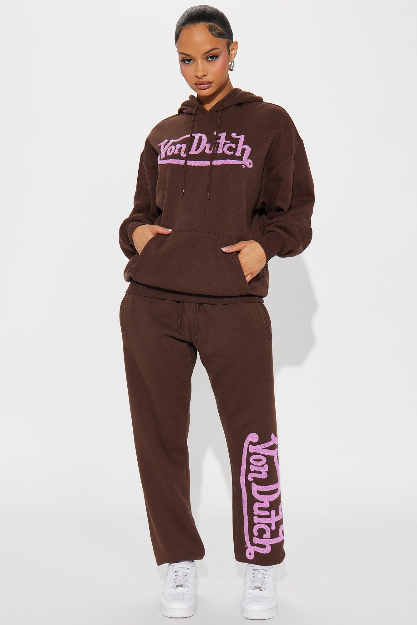 Von Dutch Patch Hoodie - Brown Product Image