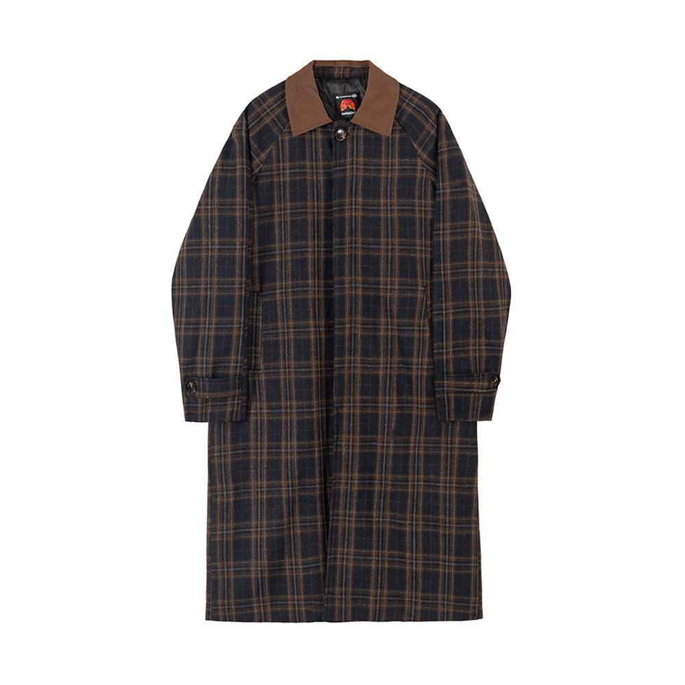 RT No. 3284 CORDUROY COLLAR PLAID COAT JK Product Image