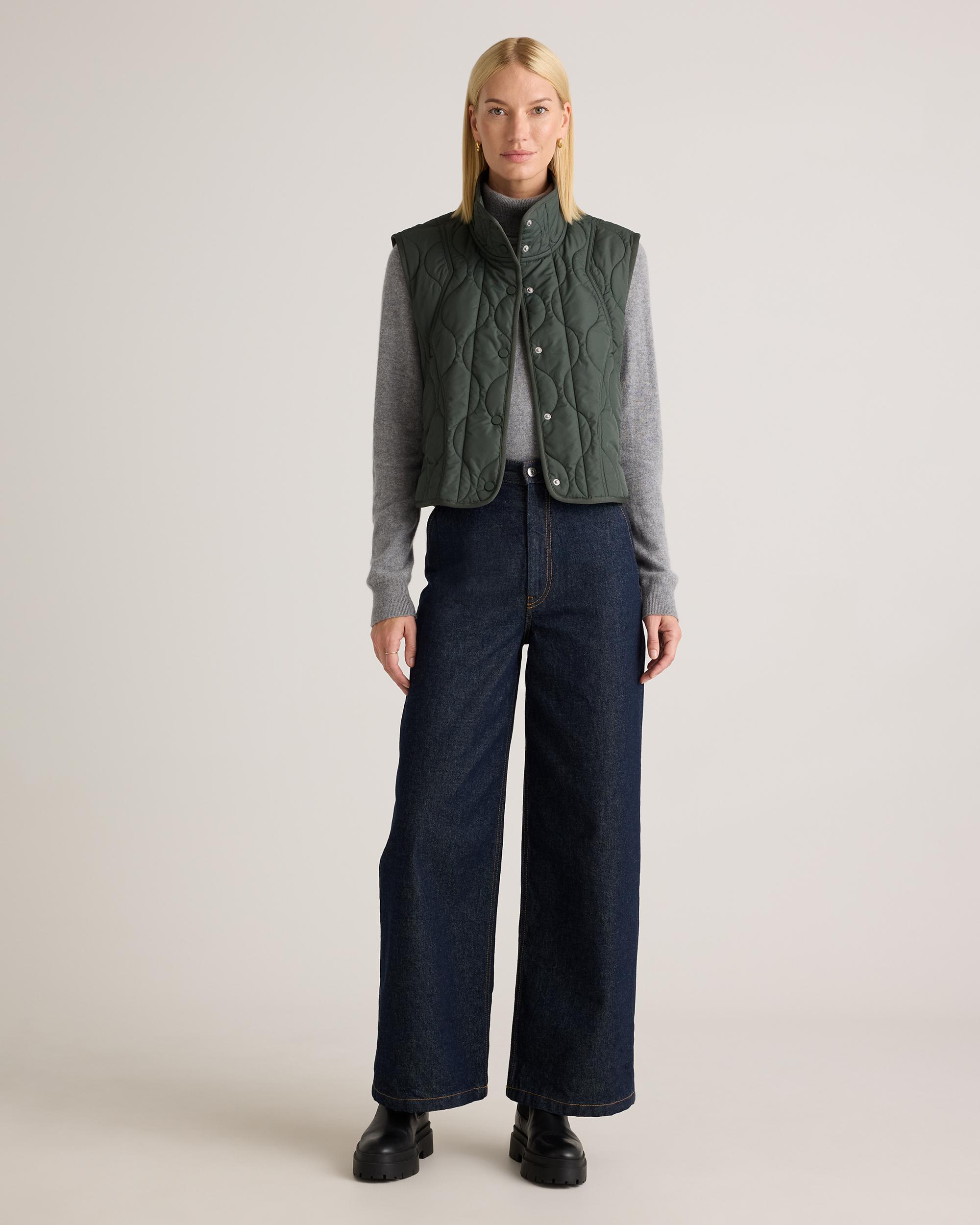 Quince | Women's Featherless Quilted Puffer Vest Size XS, Recycled Polyester Product Image