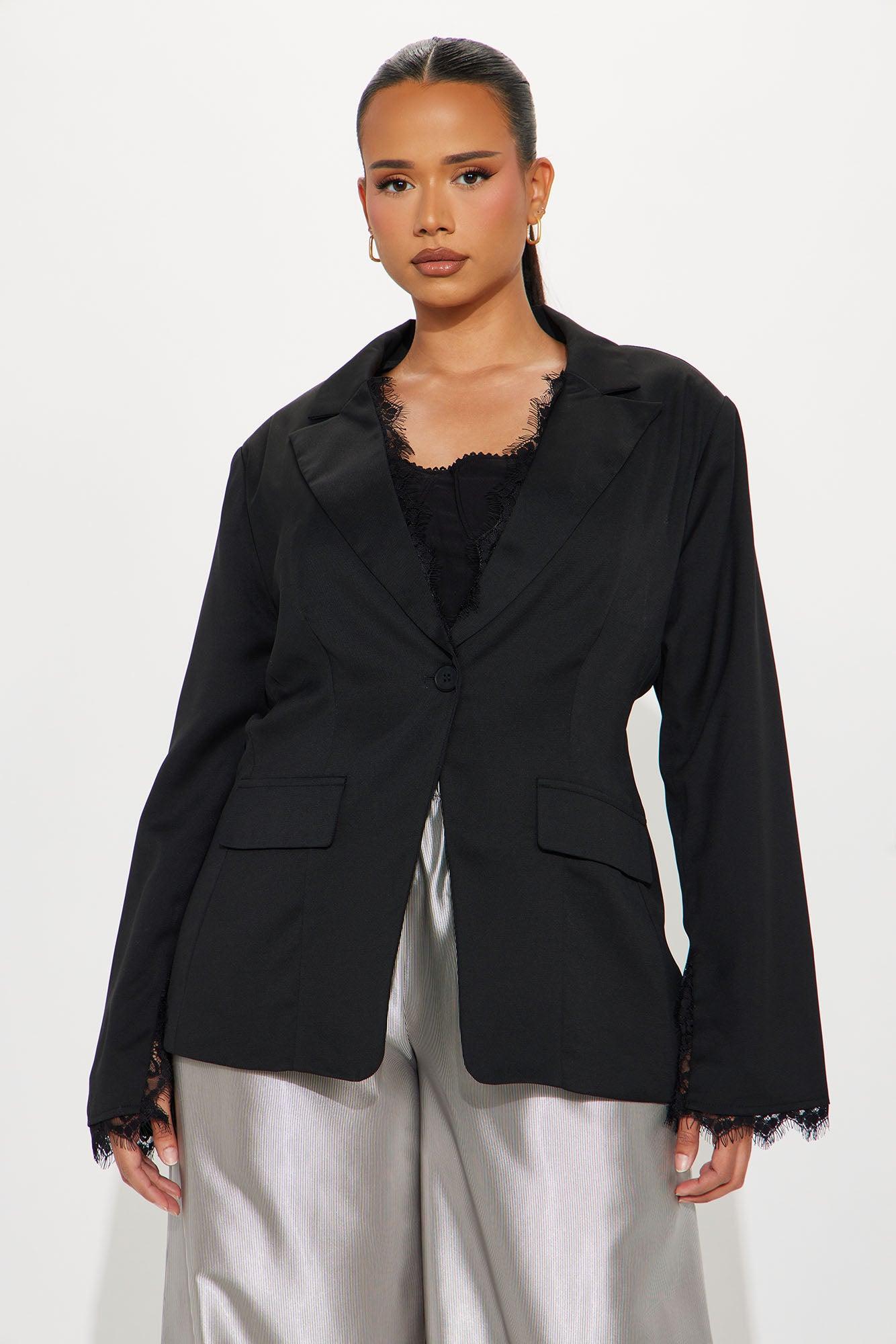 Just A Peak Blazer - Black Product Image
