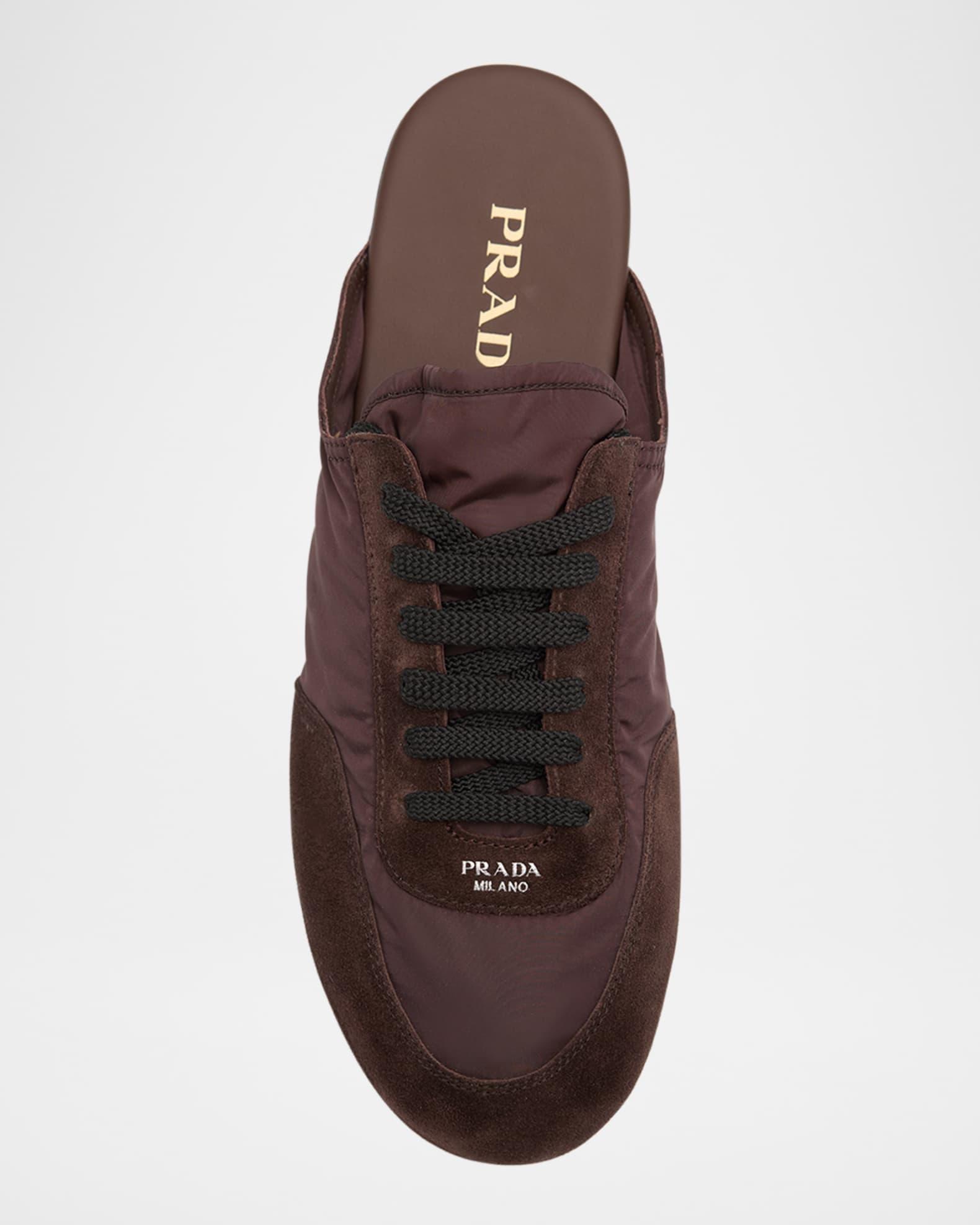 Collapse Nylon and Suede Open-Back Sneakers Product Image