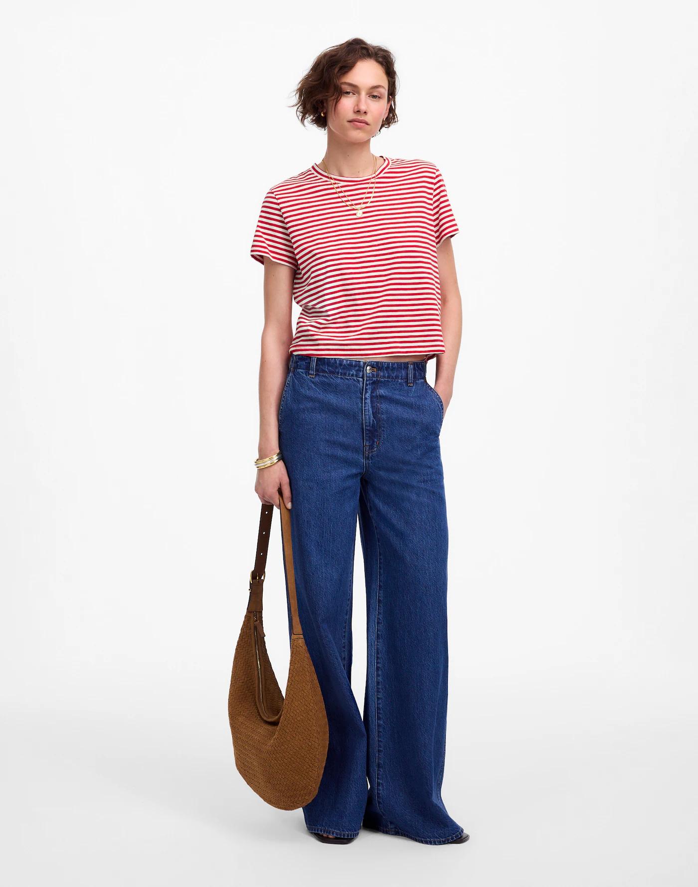 Slub Boxy-Crop Tee Product Image