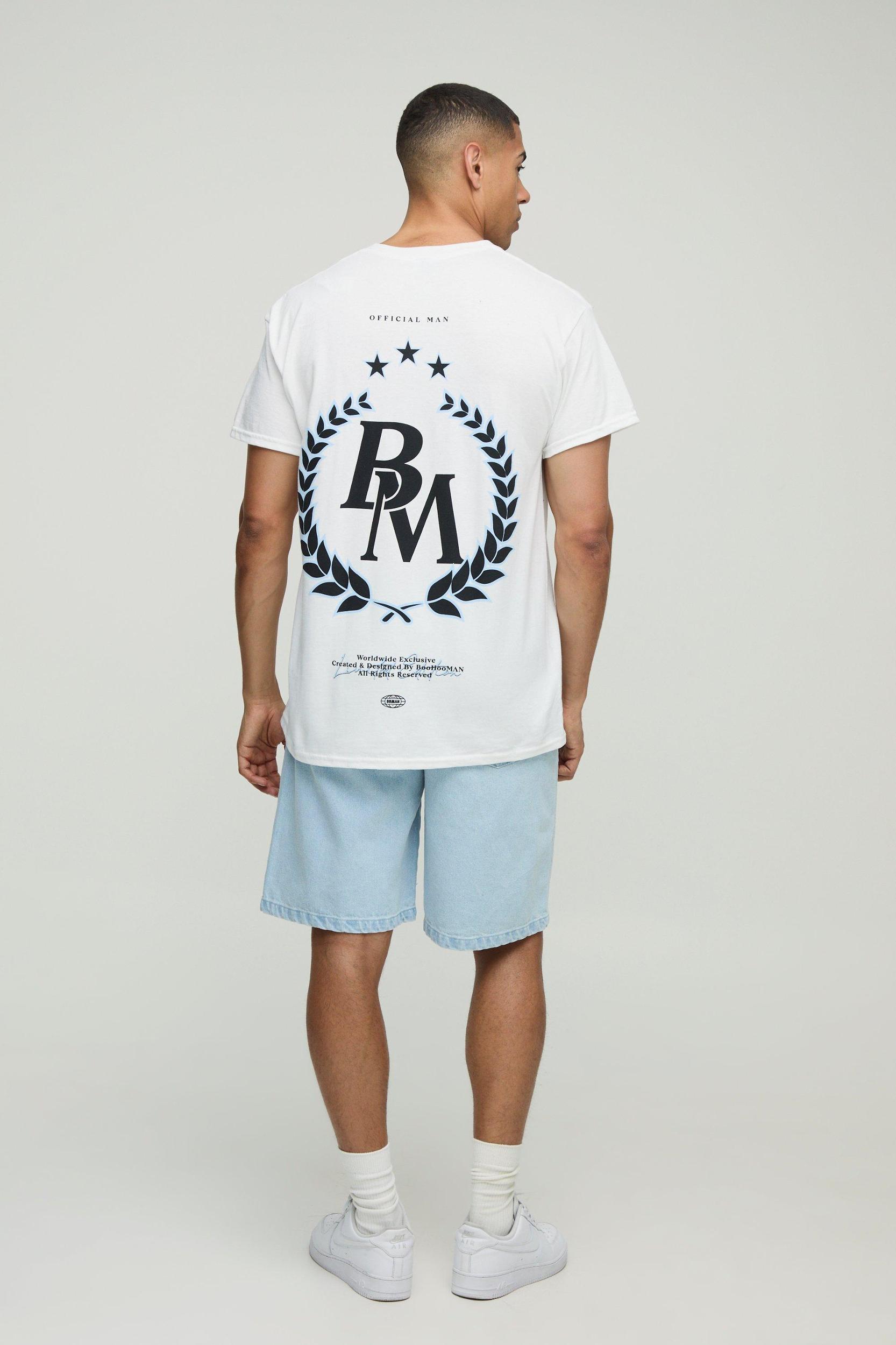 Oversized BM Varsity Crest T-Shirt | boohooMAN USA Product Image