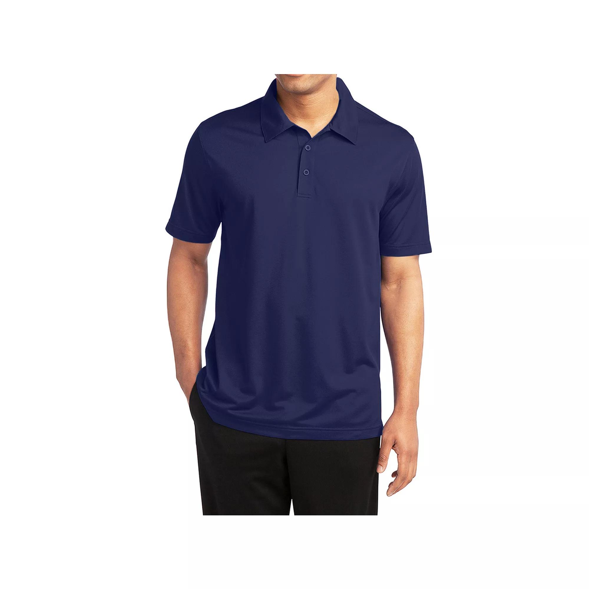 Men's Galaxy By Harvic Moisture-Wicking Polo, Size: Medium, Blue Product Image