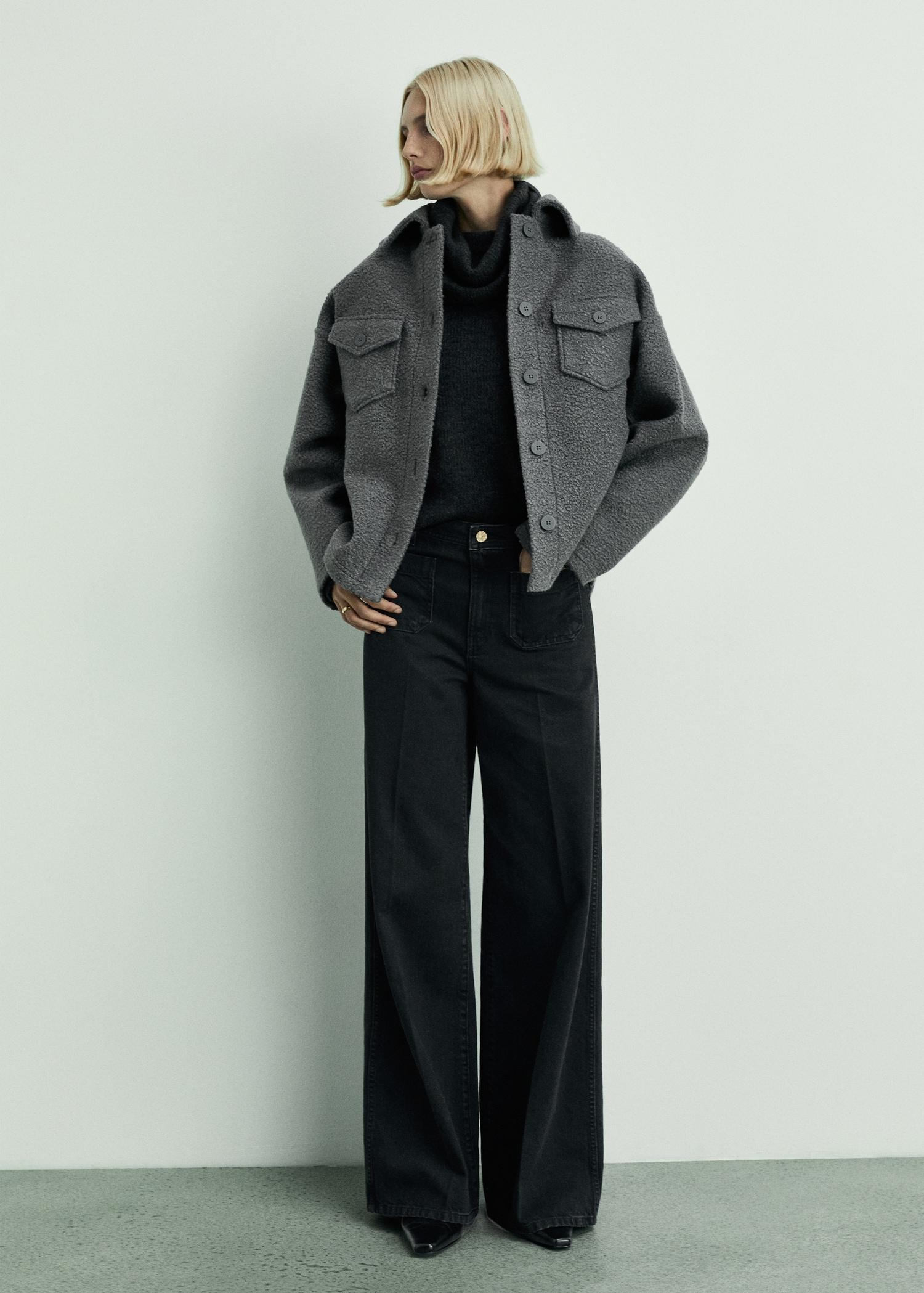 Wide-leg jeans with pockets - Women | MANGO USA Product Image