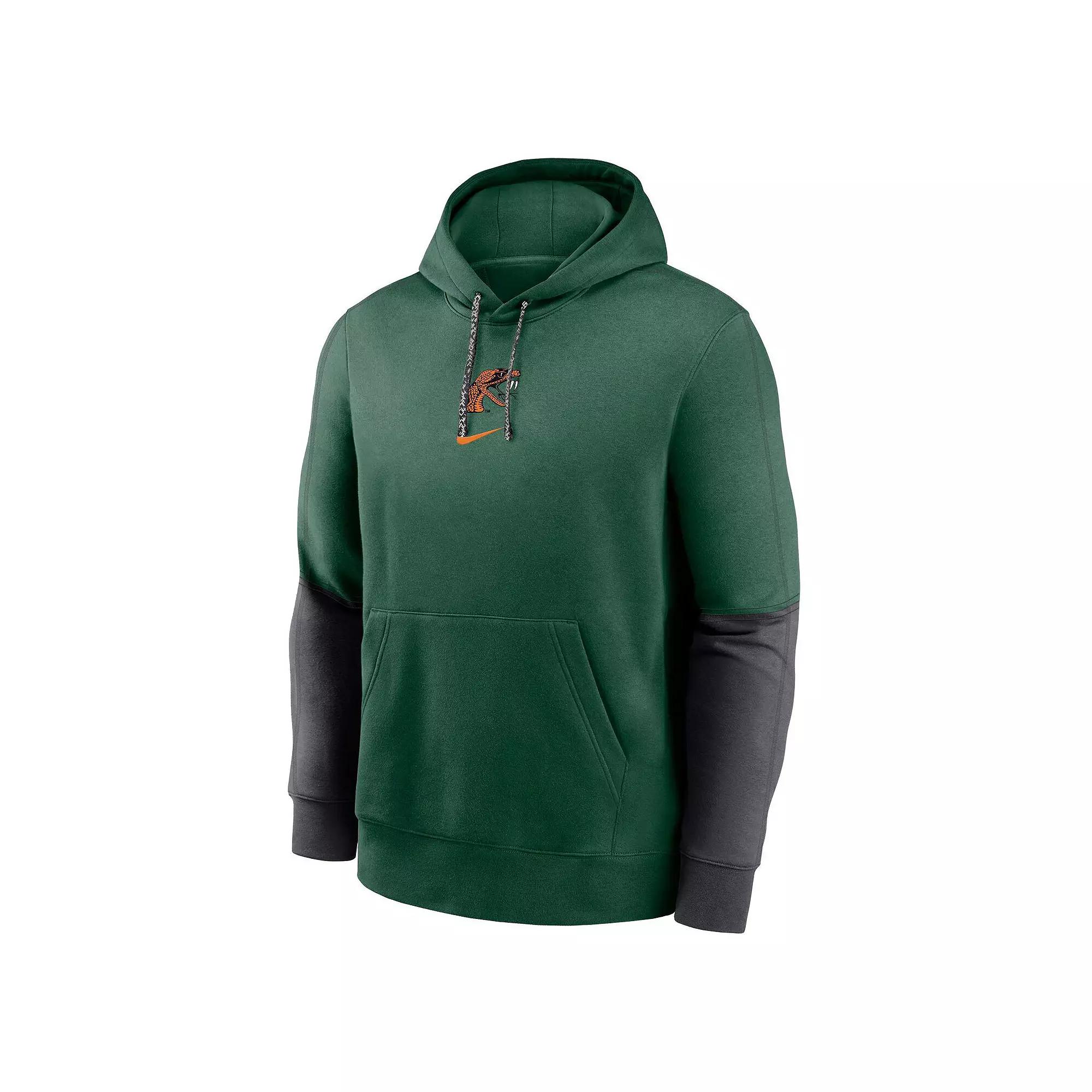 Men's Nike Green Florida A&M Rattlers 2024 Sideline Club Pullover Hoodie,  Product Image