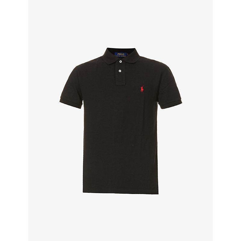POLO RALPH LAUREN Black Polo Shirt With Classic Collar And Pony Embroidery On The Front In Cotton Man Product Image