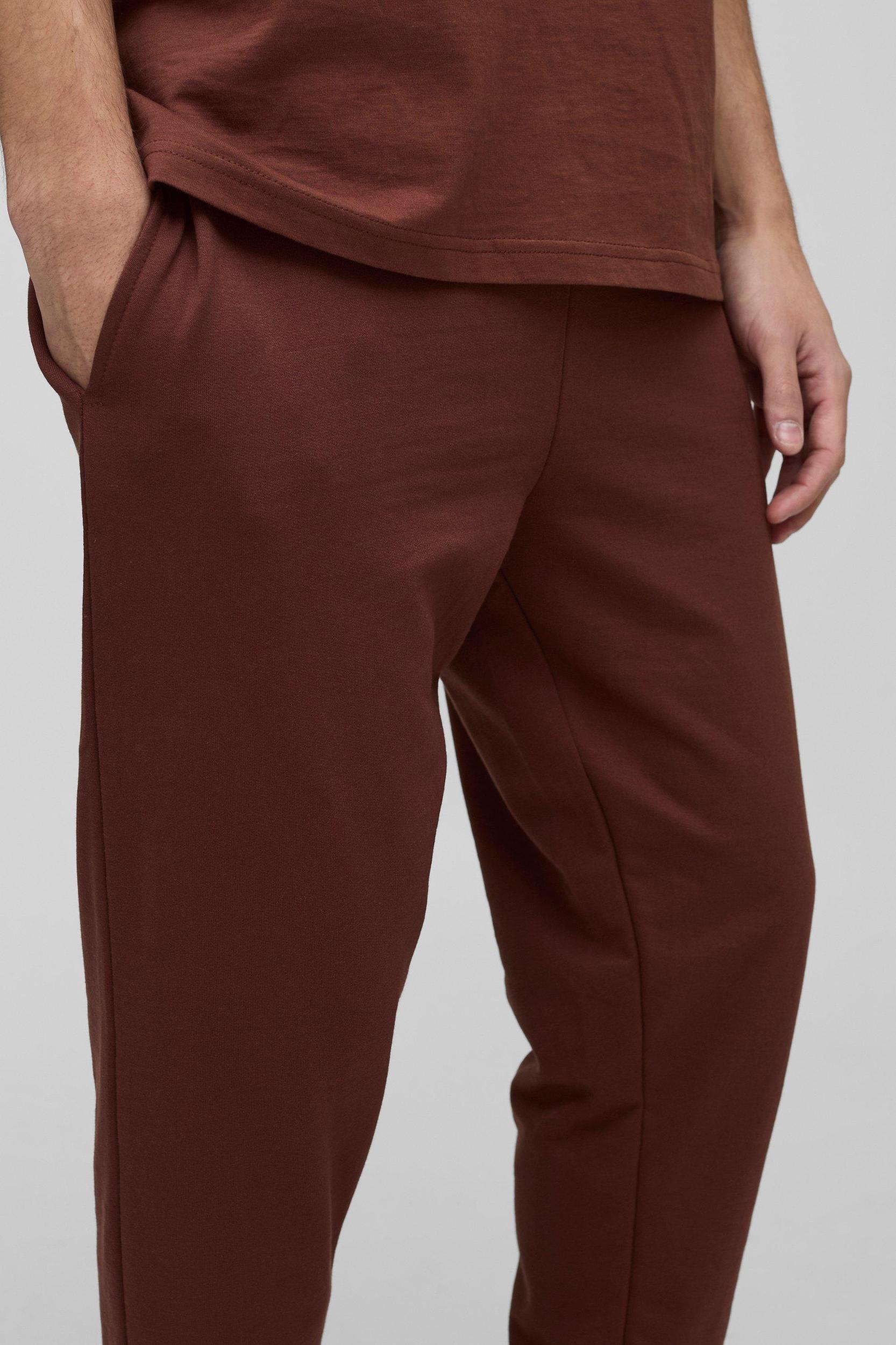 260GSM Loopback Basic Slim Fit Sweatpants | boohooMAN USA Product Image