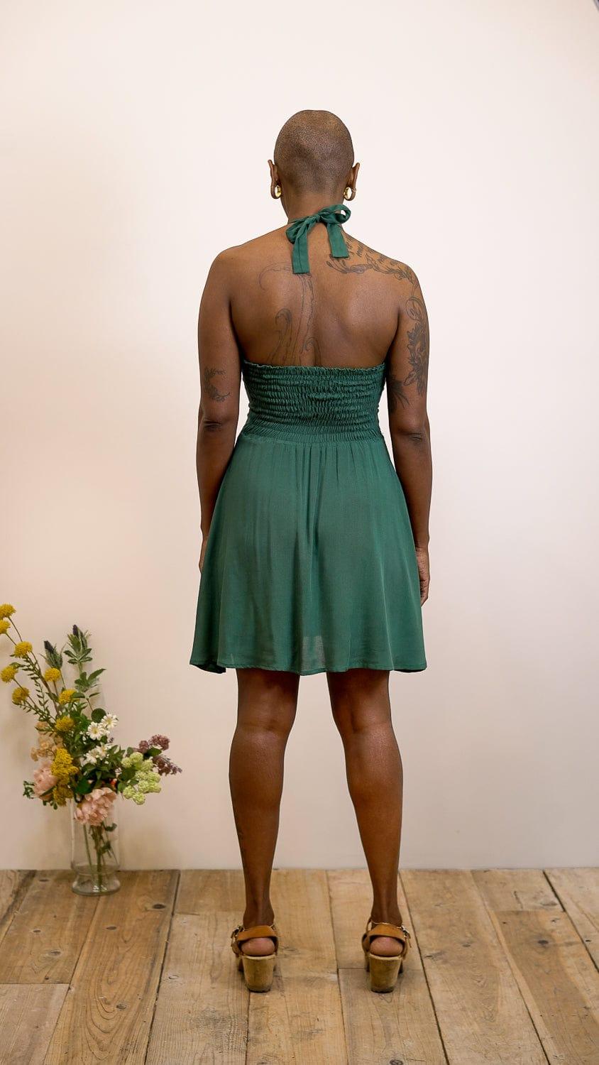 Bedding Dress in Emerald Green Challis Product Image