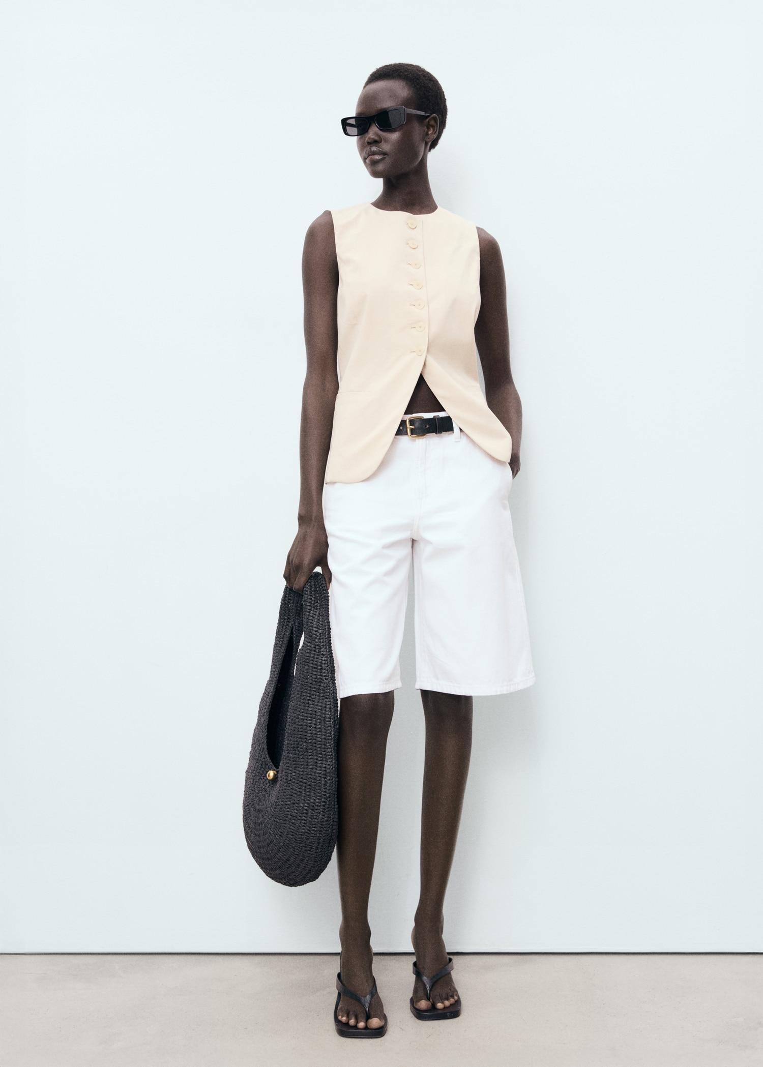 Suit waistcoat with buttons - Women | MANGO USA Product Image