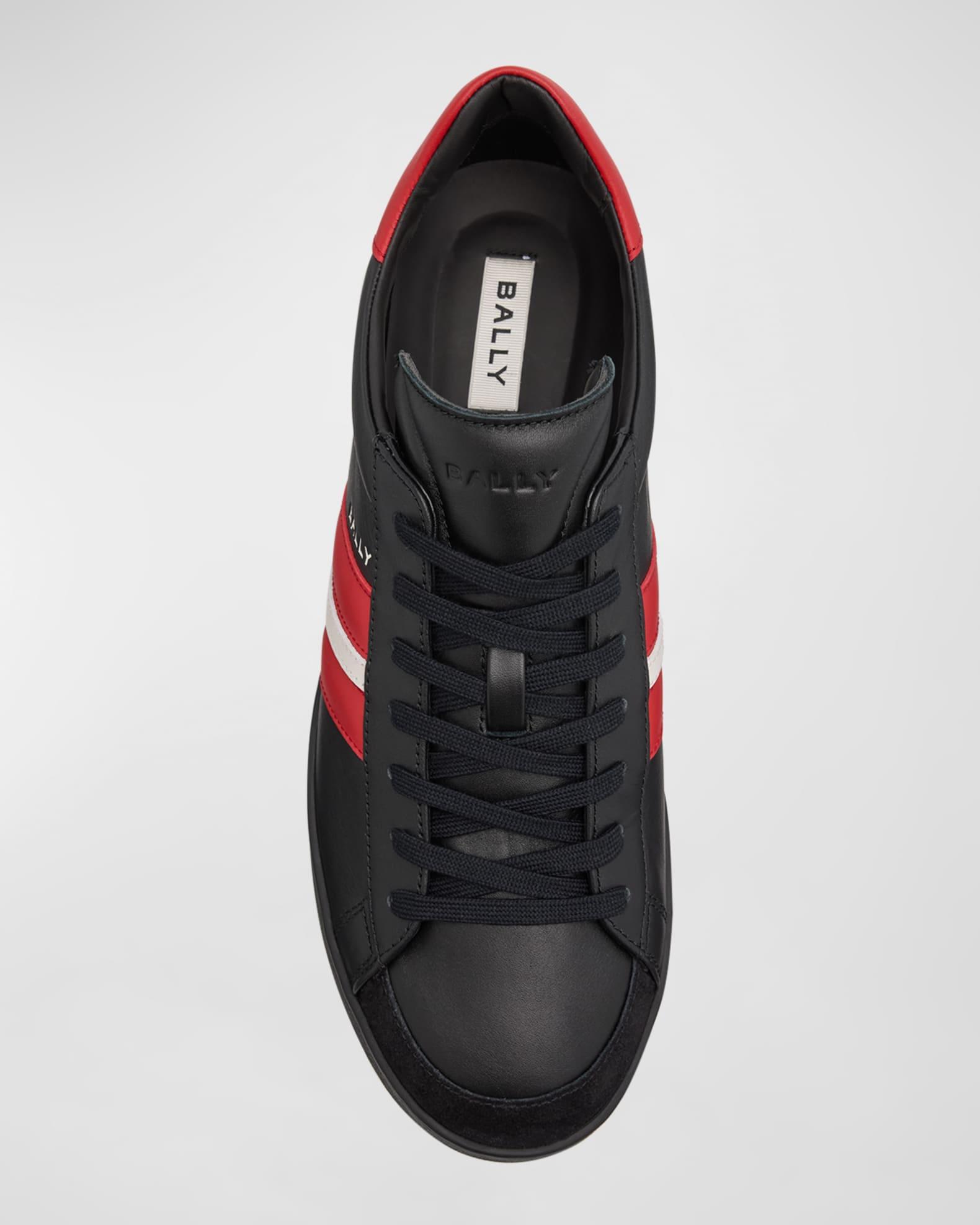 Men's Low-Top Leather Tennis Sneakers Product Image