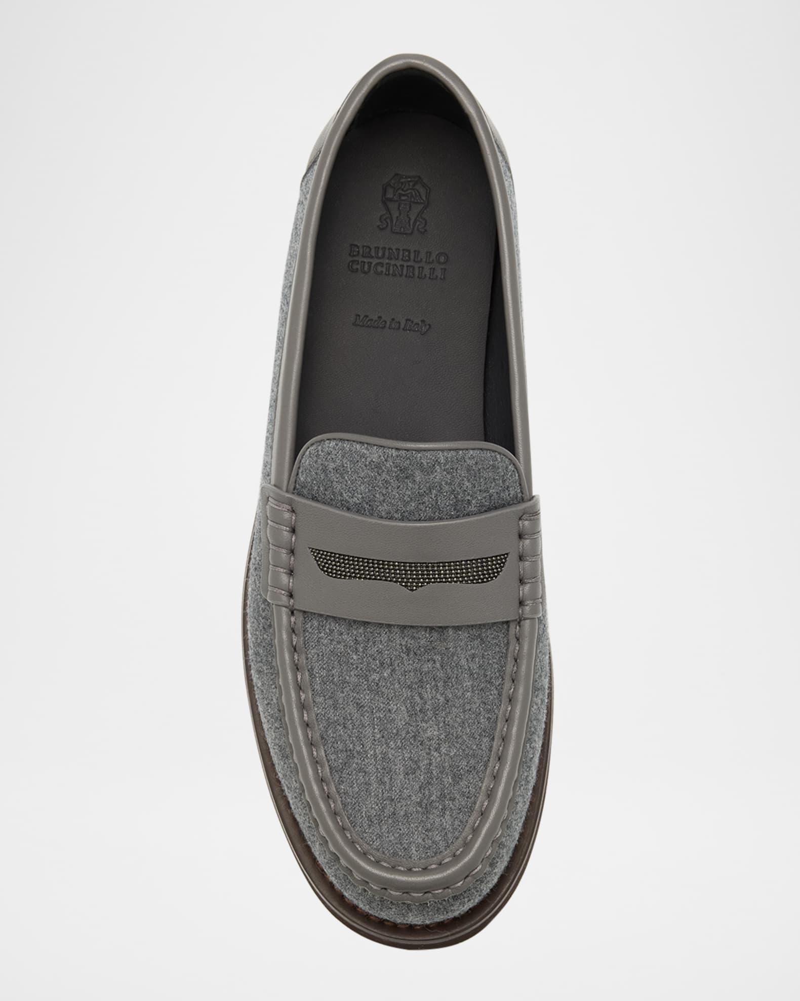 Felt Monili Penny Loafers Product Image