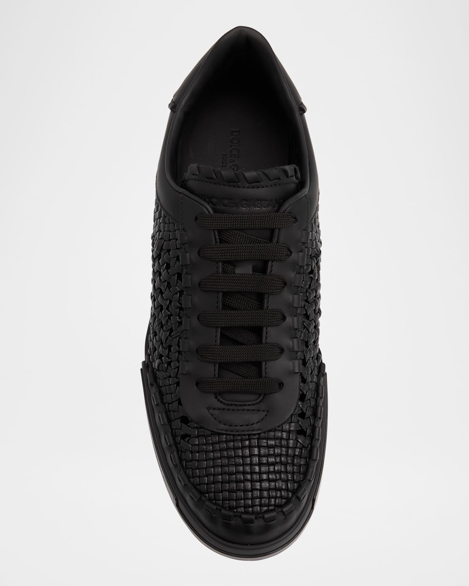 Men's Portofino Yacht Woven Leather Low-Top Sneakers Product Image