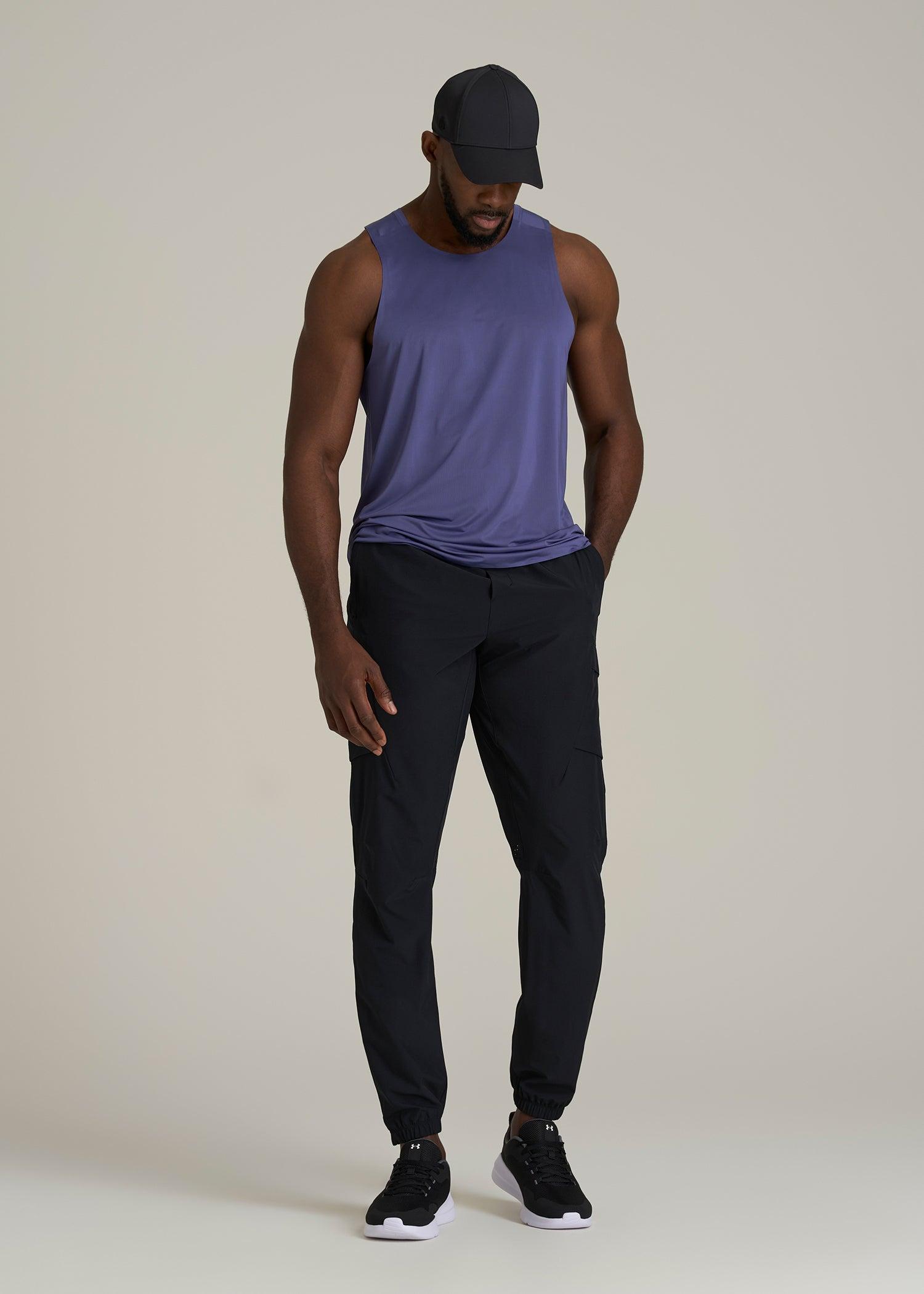 Perforated Training Singlet for Tall Men in Future Dusk Male Product Image