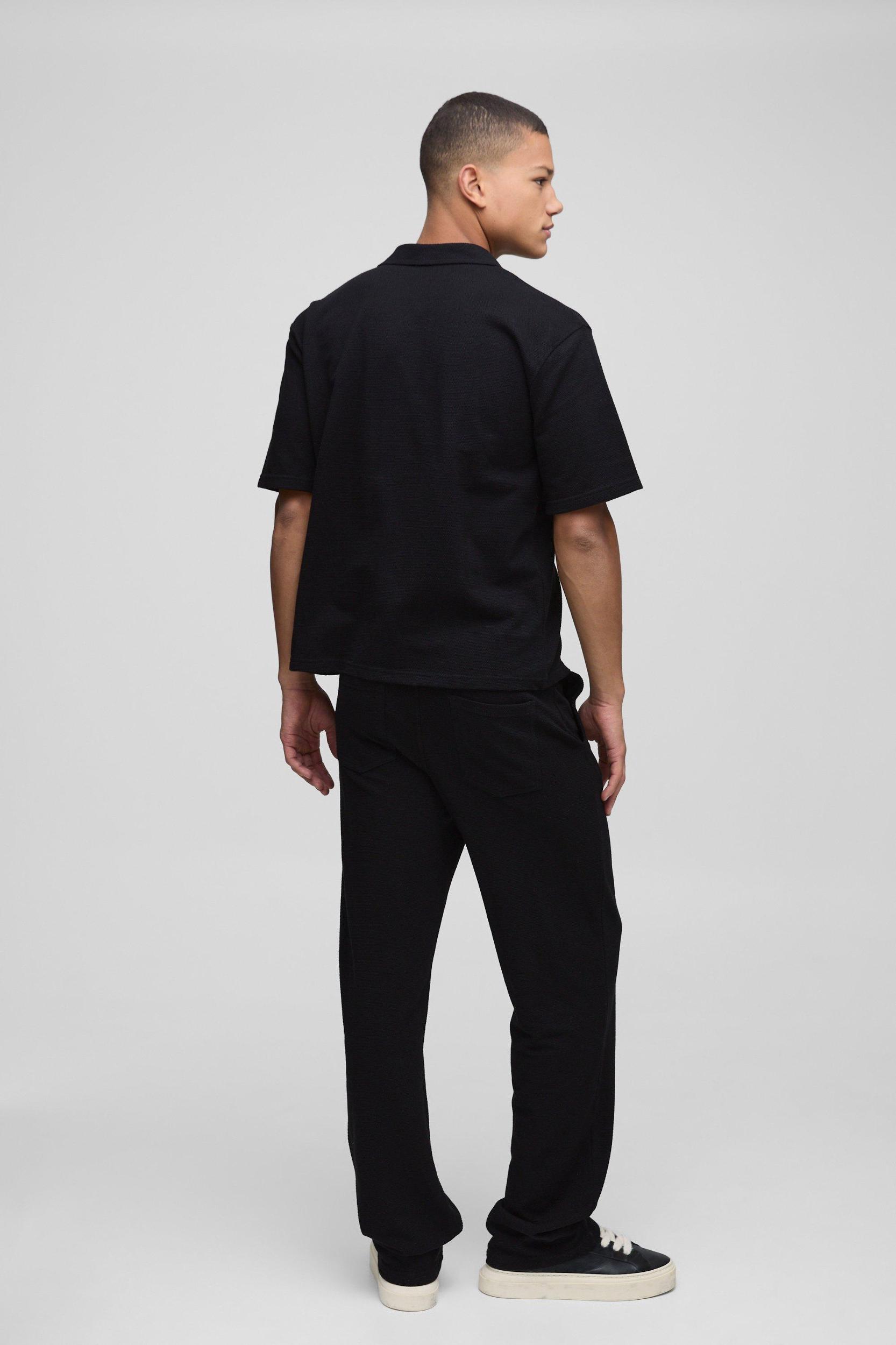 Jumbo Pique Boxy Shirt & Pants Set | boohooMAN USA Product Image