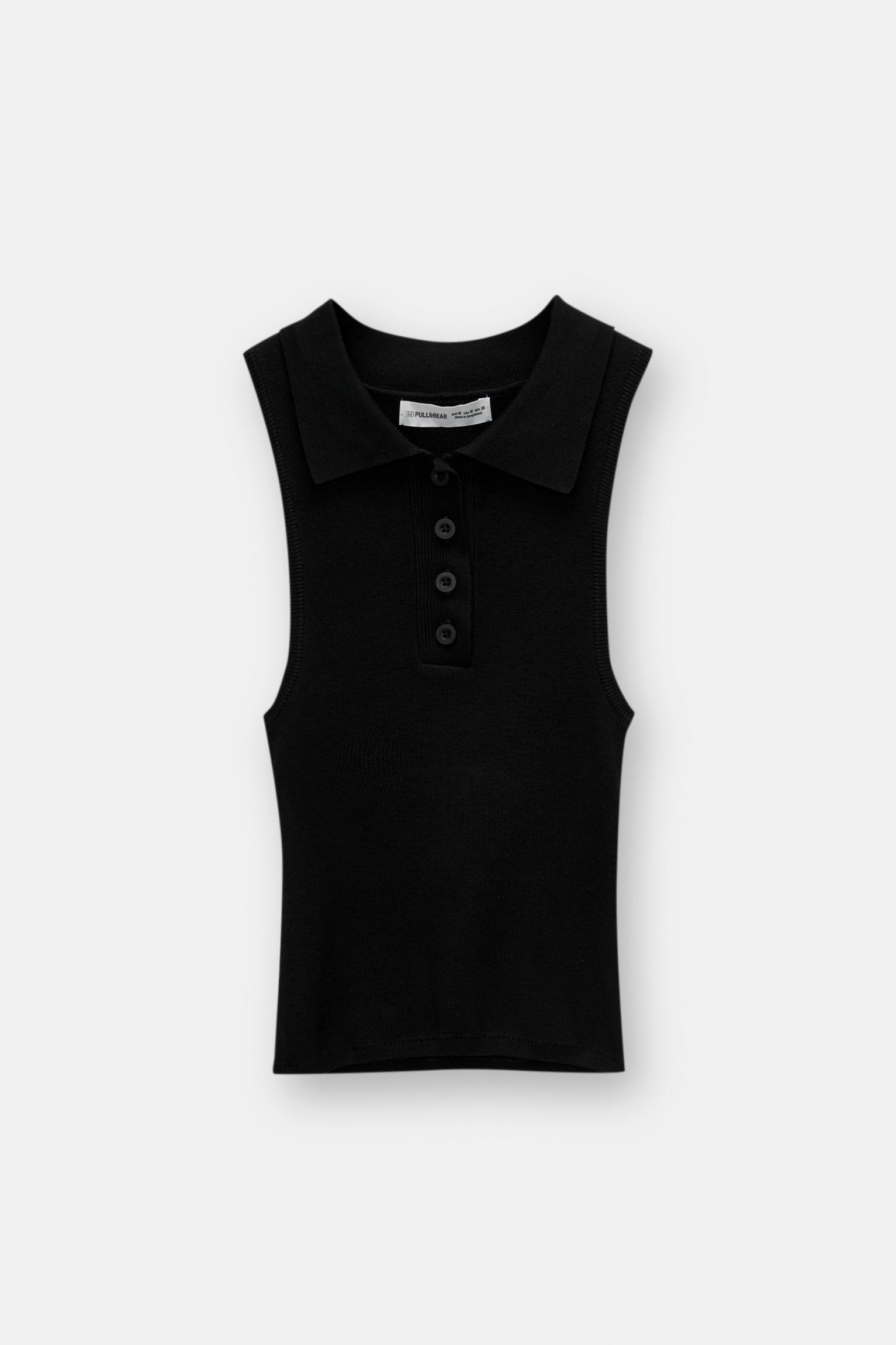 Polo collar top Product Image