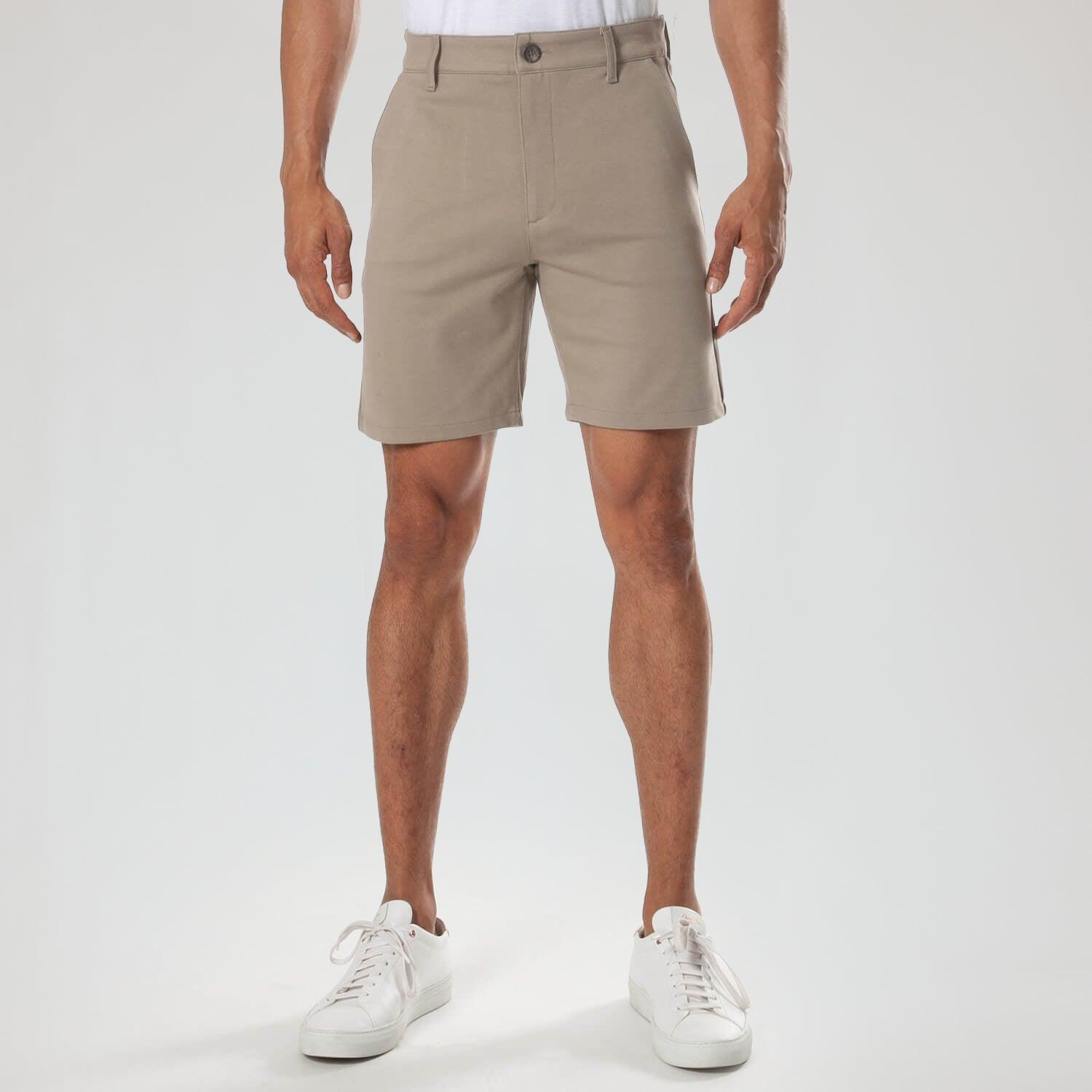 7" Military Green & Khaki Comfort Knit Chino Shorts 2-Pack Product Image