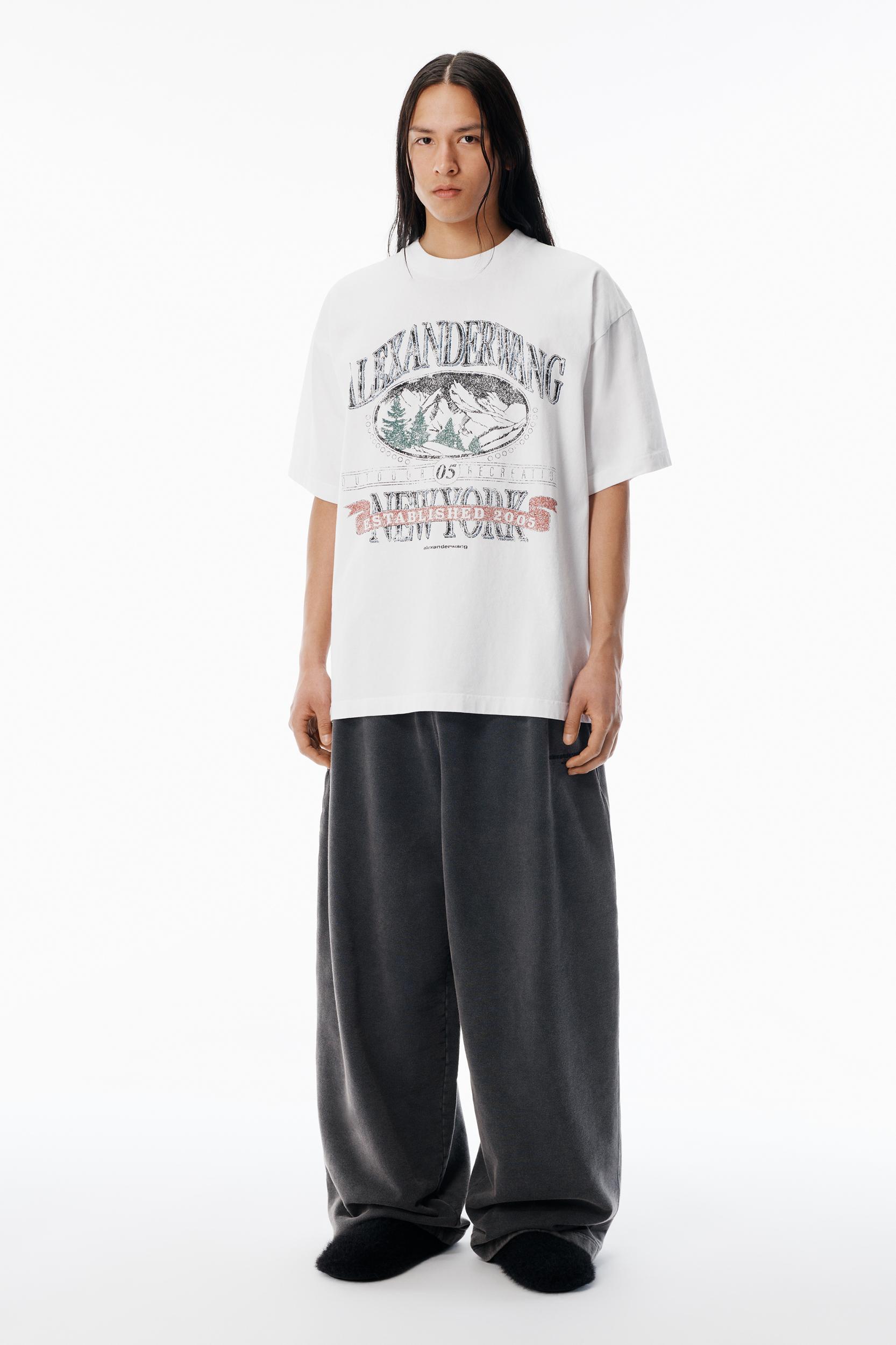 White Sunfade-effect Wash Jersey Tee Product Image