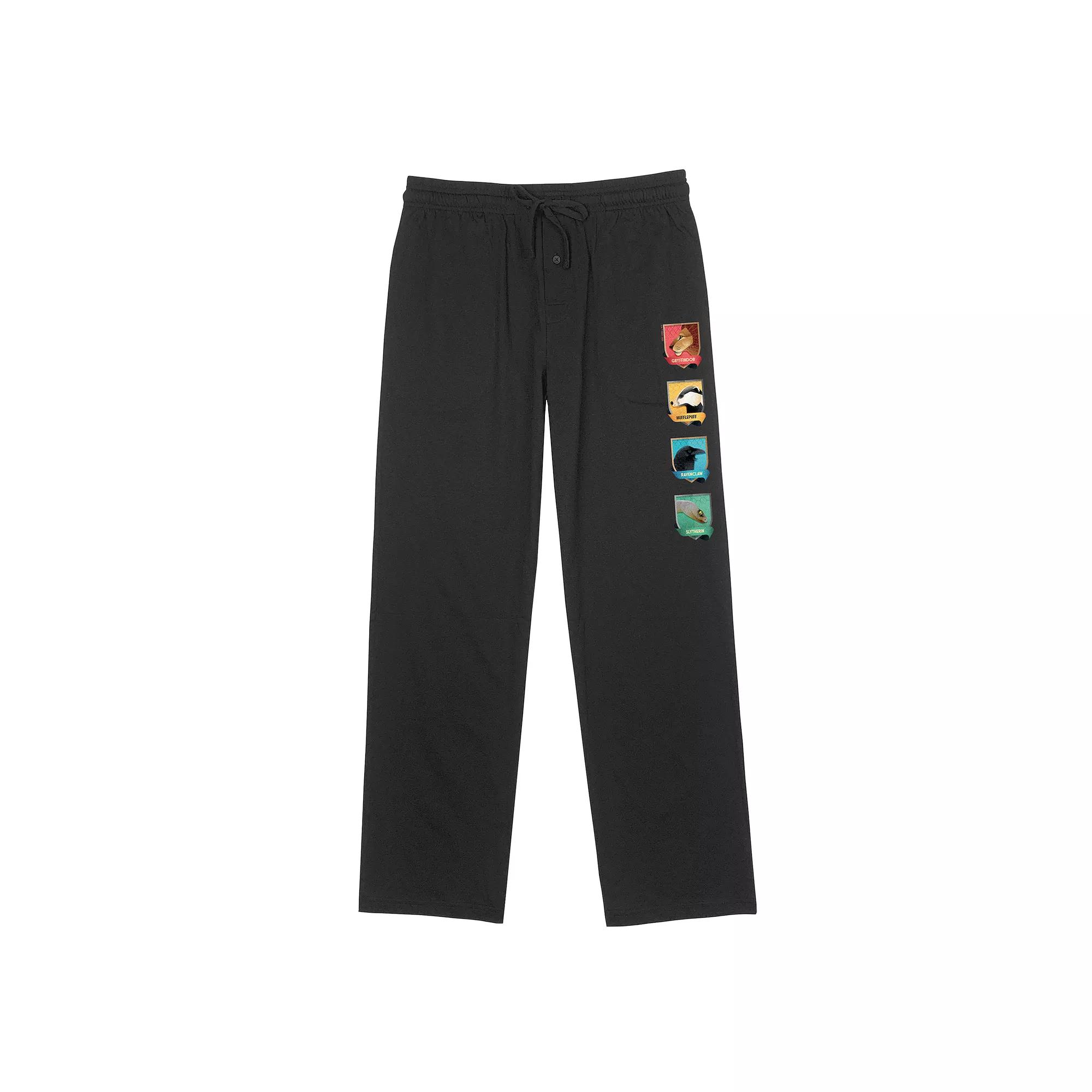 Men's Superman Metropolis Vertical Logo Pajama Pants, Size: Small, Black Product Image