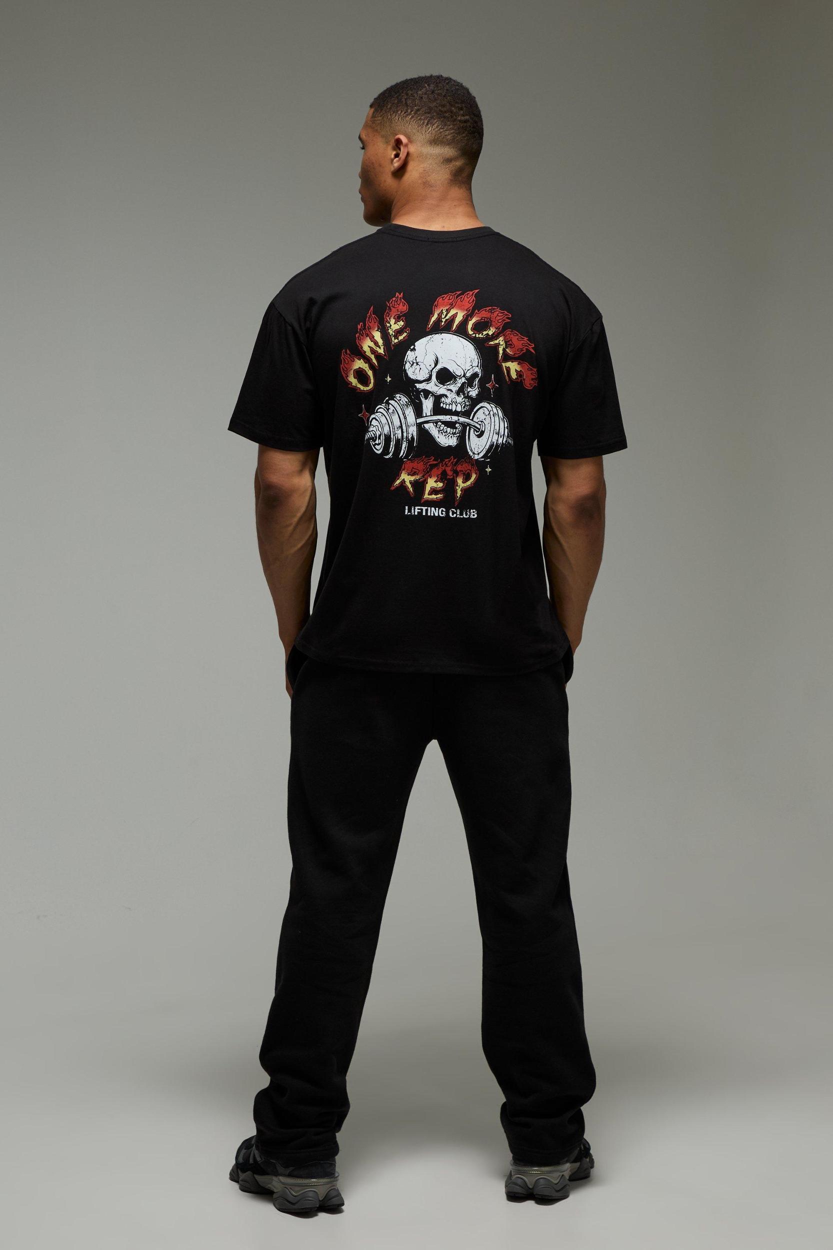 MAN Active One More Rep Oversized T-Shirt | boohooMAN USA Product Image