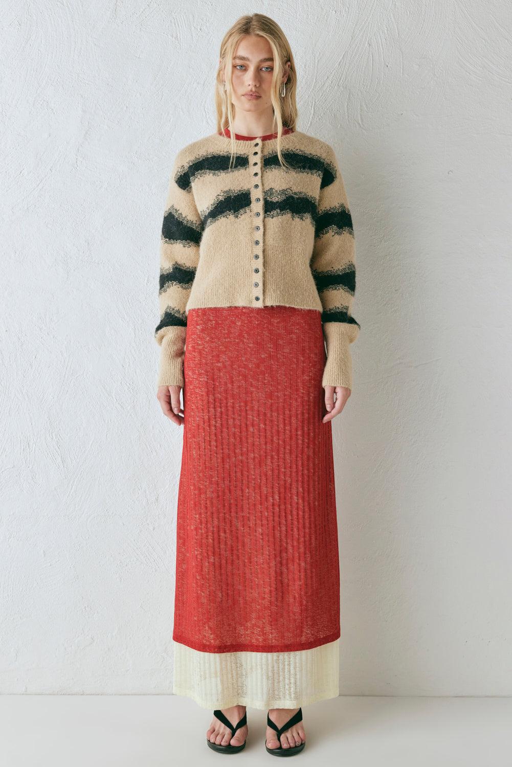 Minnie Knit Cardigan Latte Product Image