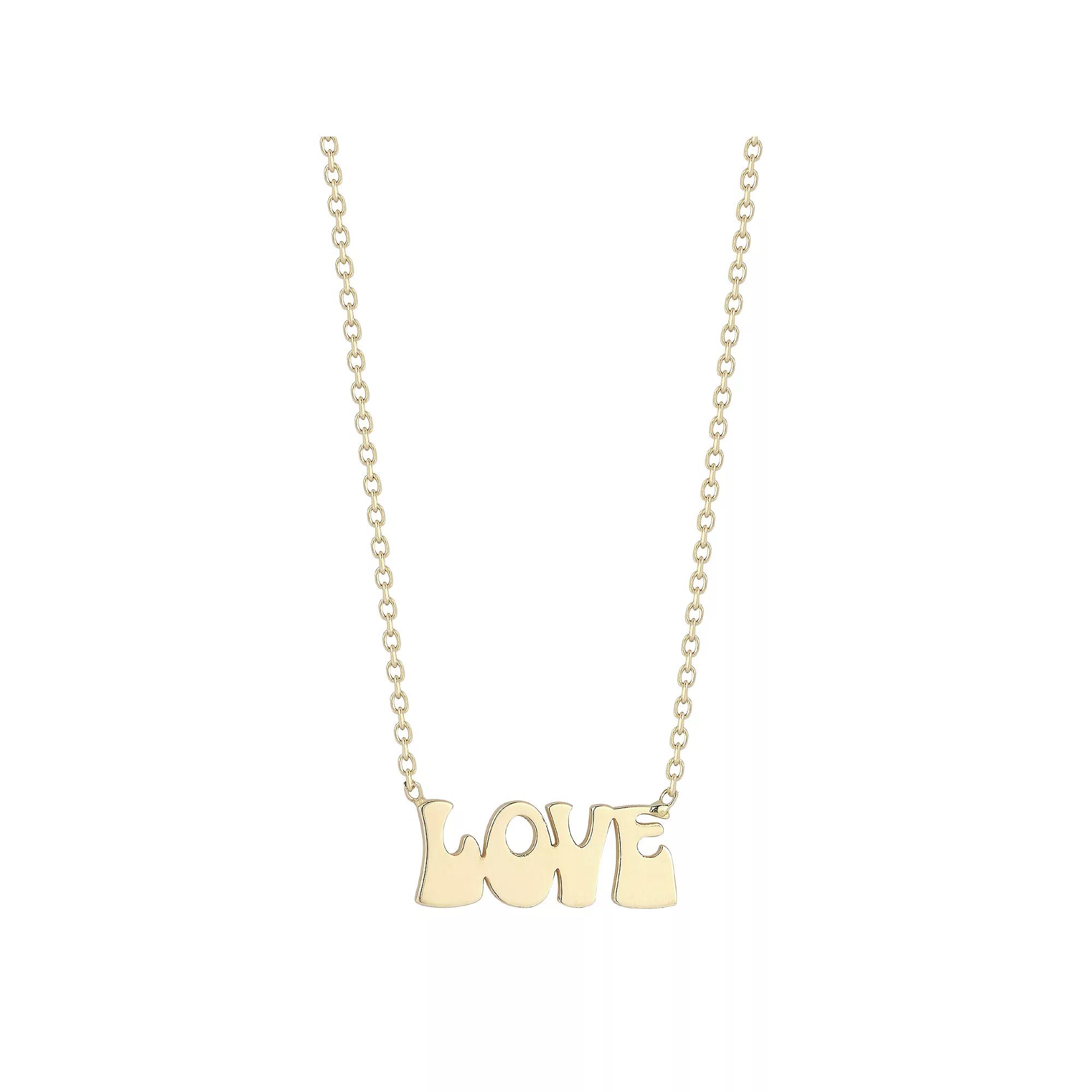LUMINOR GOLD 14k Gold Groovy Love Necklace, Women's, Size: 17" Product Image