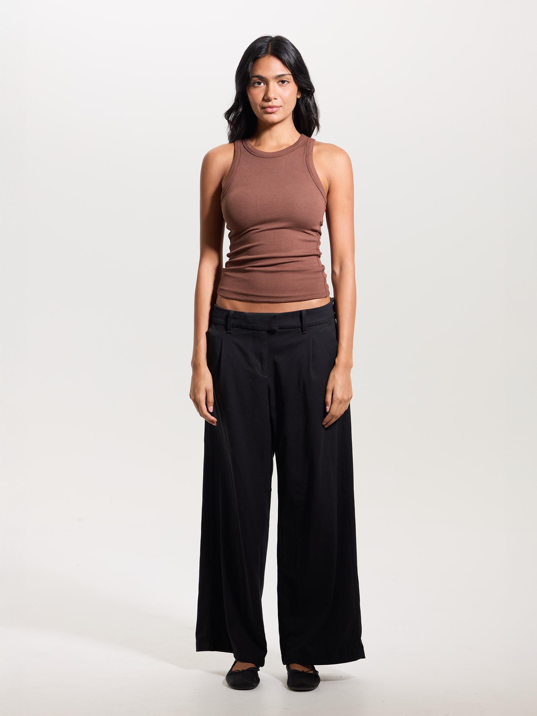 Chunky Binding Ribbed High Neck Brami (Full Length) Product Image