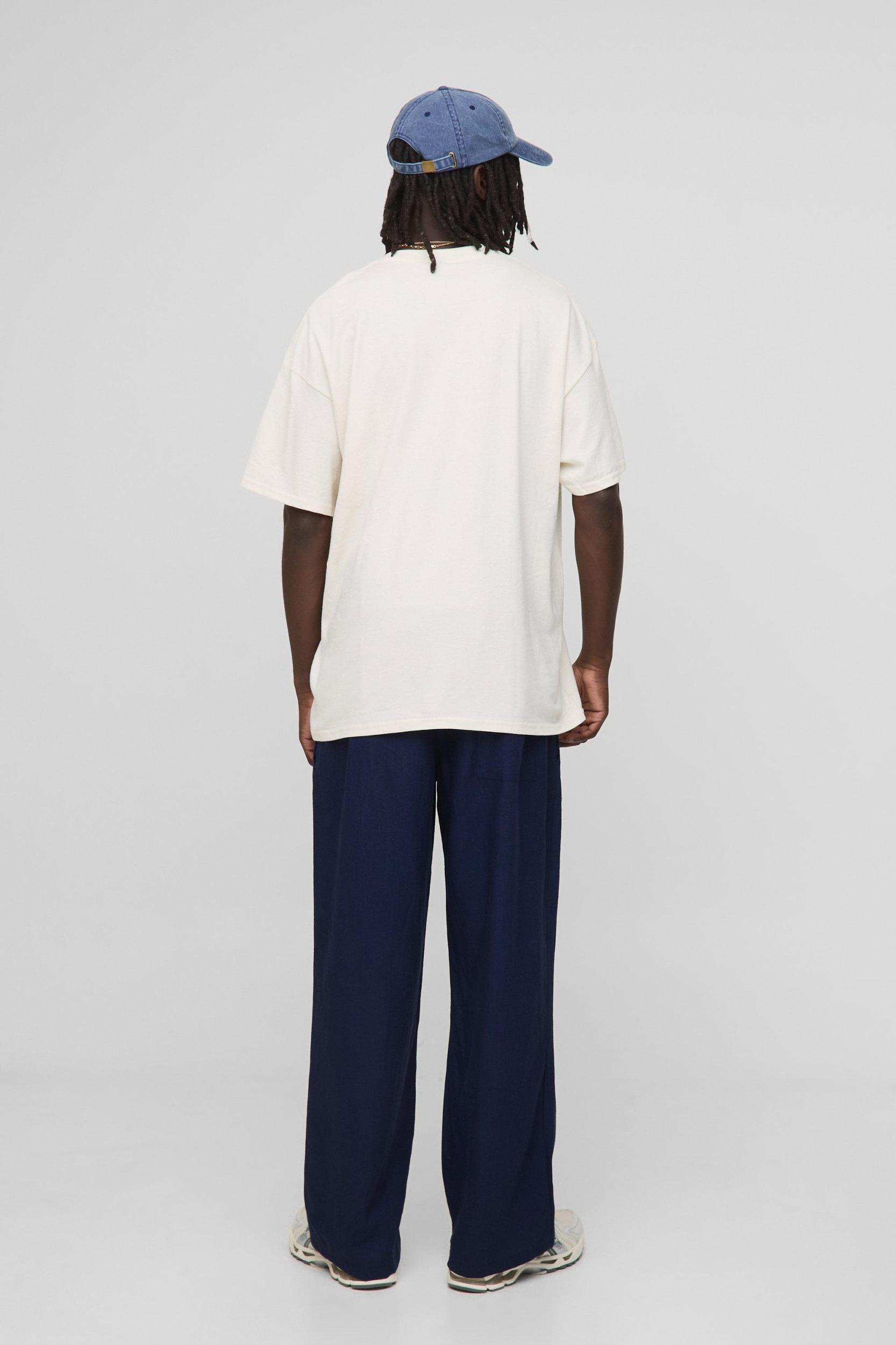 Ecru Oversized Man Capri Yacht Club T-Shirt | boohooMAN USA Product Image