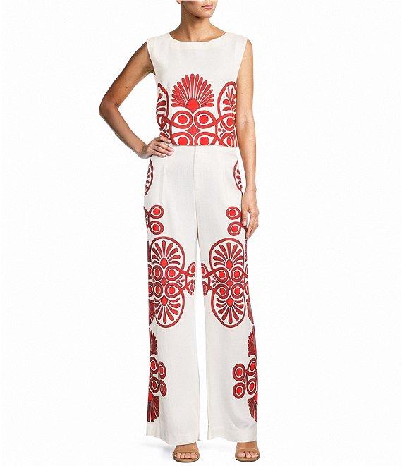 Antonio Melani Collins Printed Linen Blend Coordinating Pants Product Image