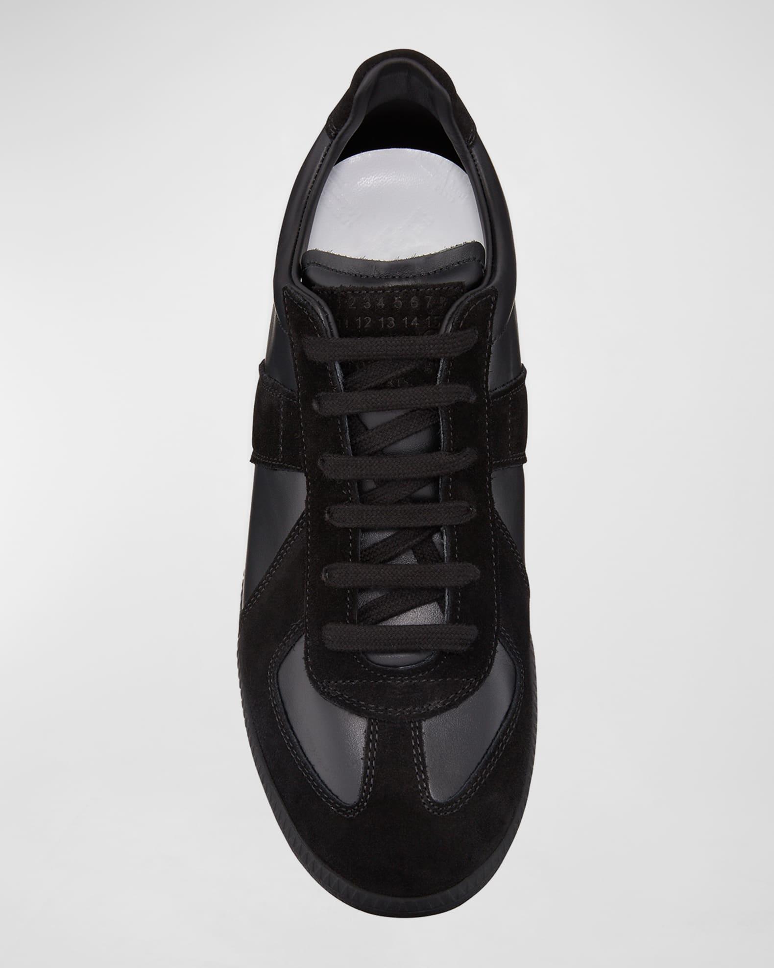 Men's Replica Leather Suede Low-Top Sneakers Product Image