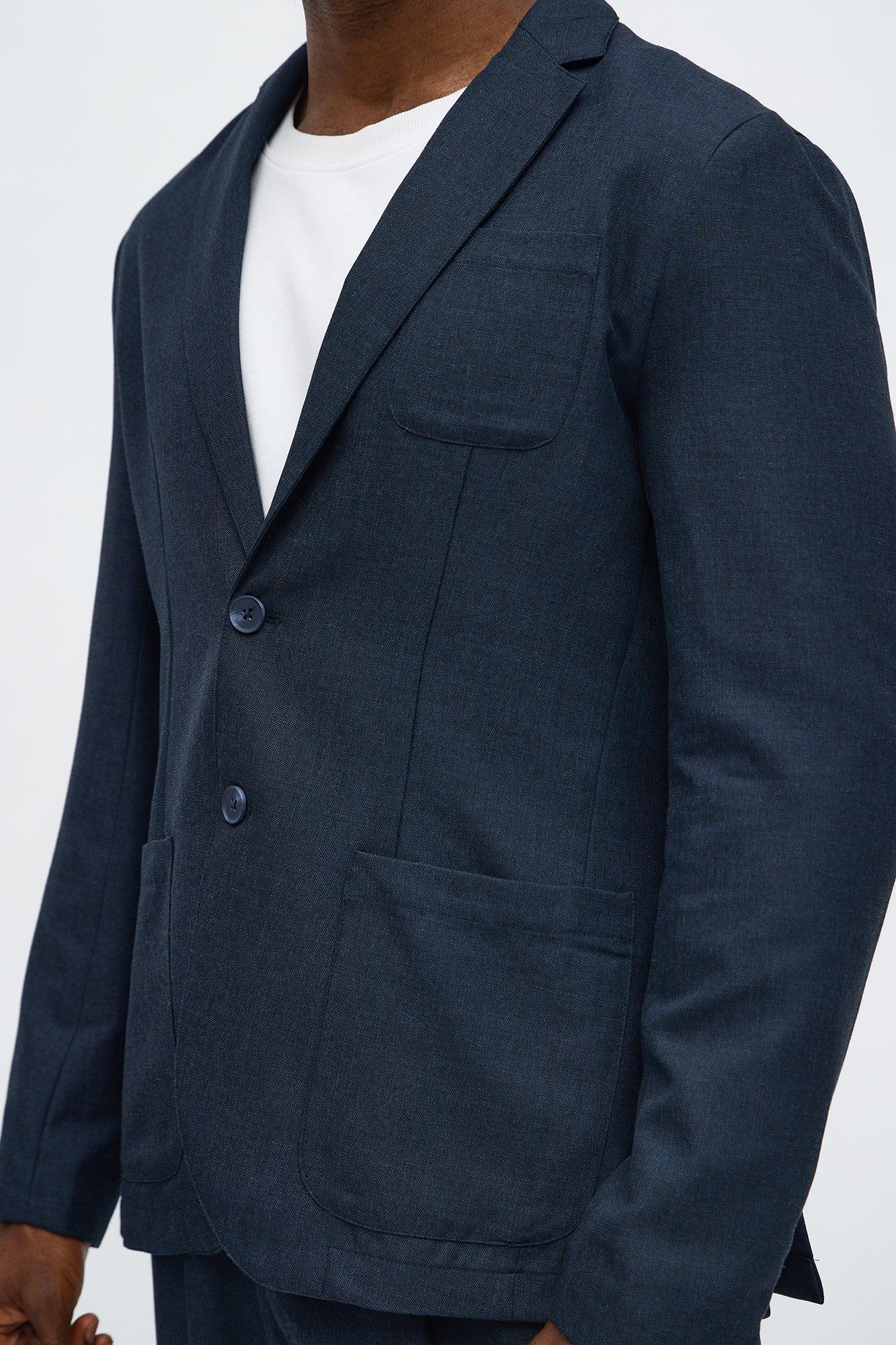 Slim Modern Lightweight Everyday Jacket - Navy Product Image