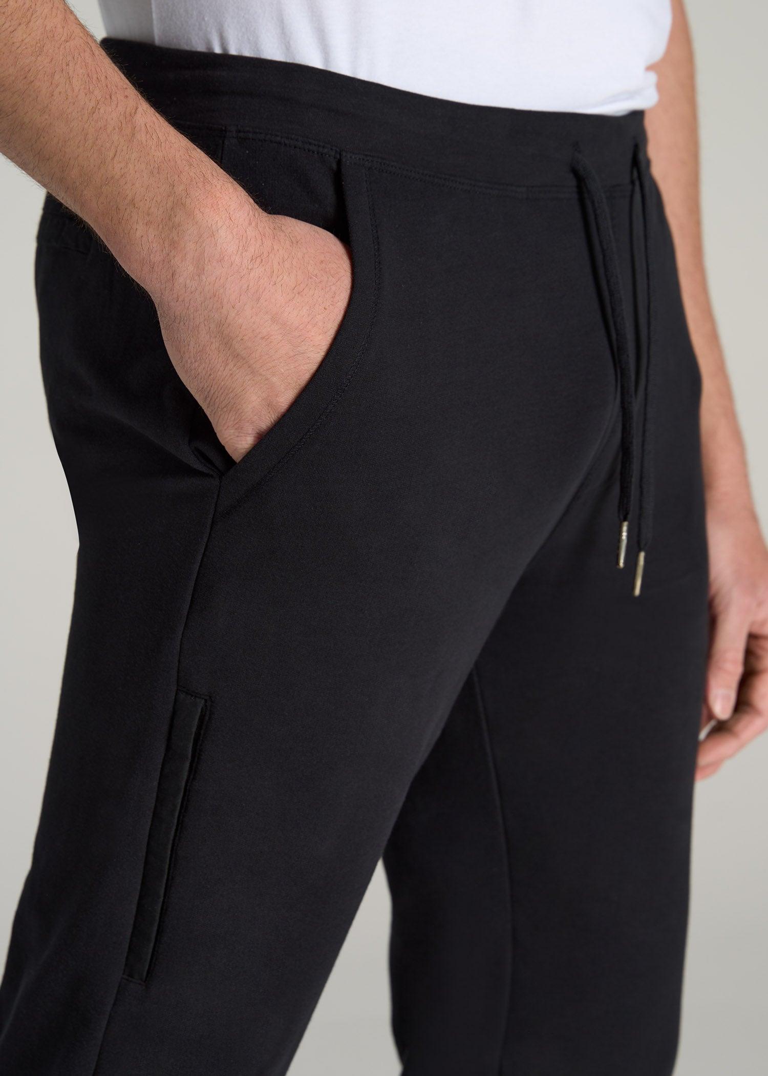 Microsanded French Terry Sweatpants for Tall Men in Army Brush Male Product Image