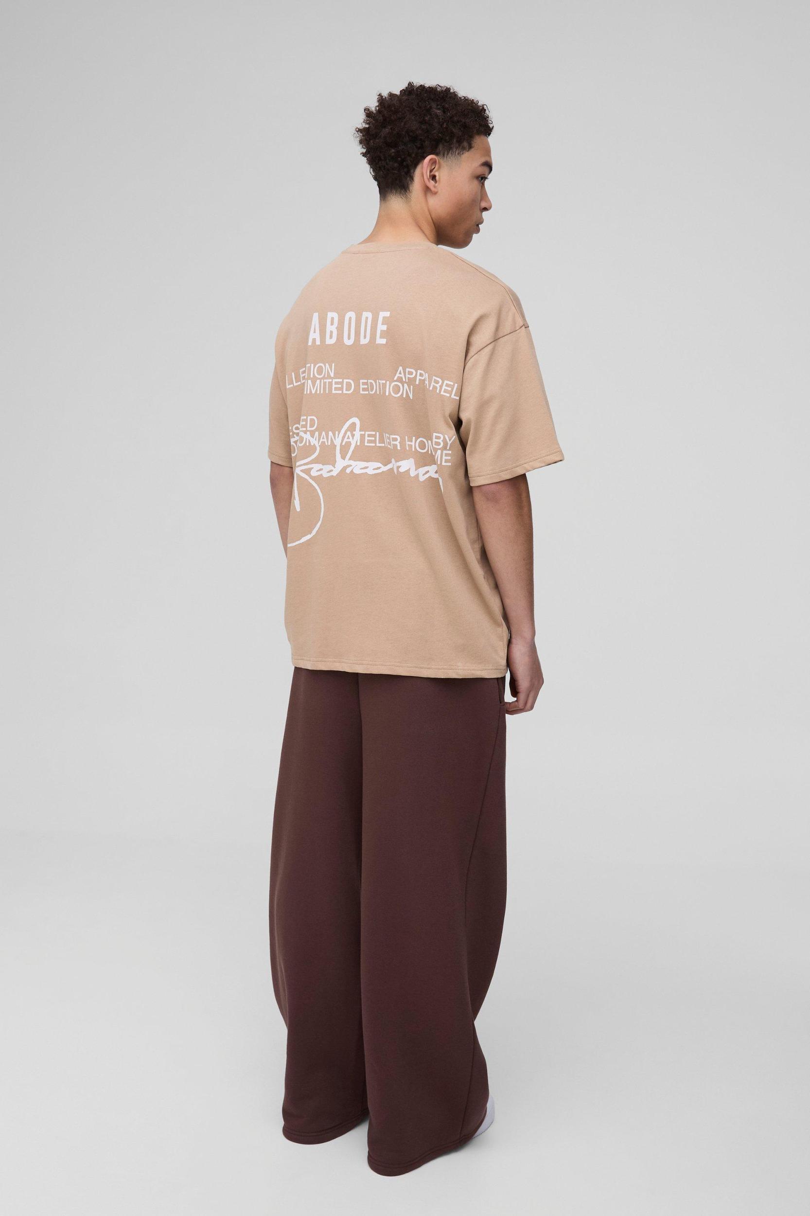 ABODE Heavyweight Oversized Print T-Shirt | boohooMAN USA Product Image