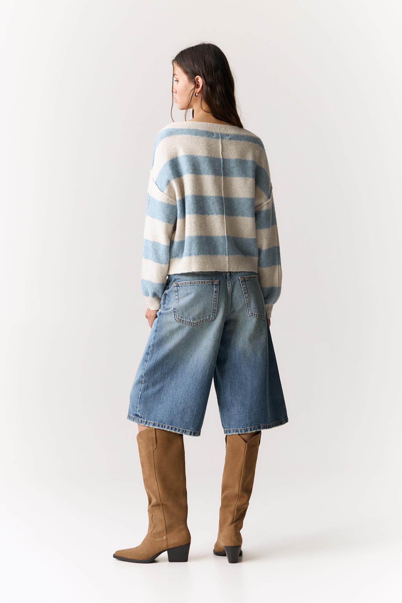 Boatneck knit sweater Product Image