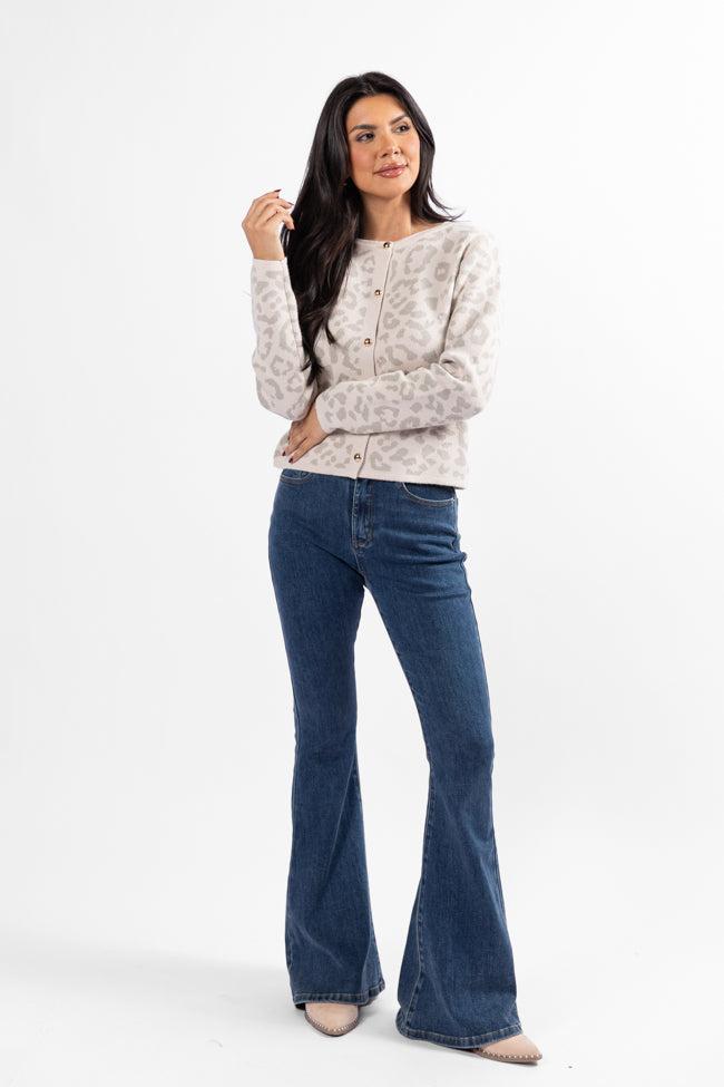 Dream Big Taupe Leopard Cardigan FINAL SALE Product Image