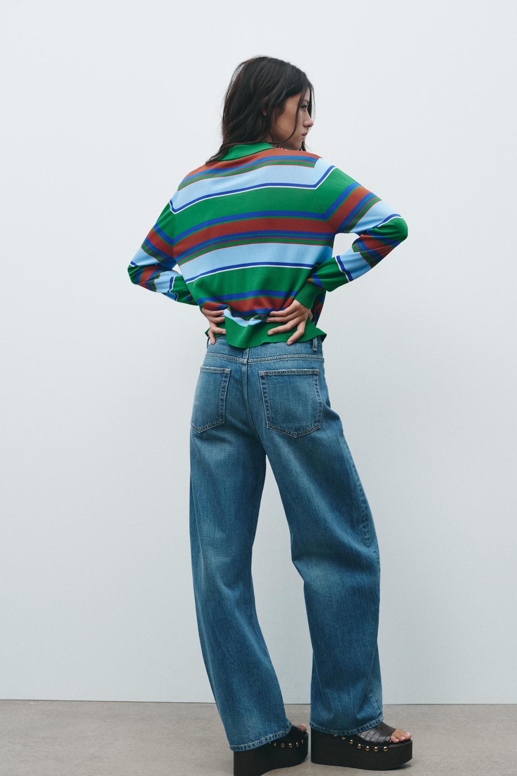 STRIPED POLO CARDIGAN Product Image