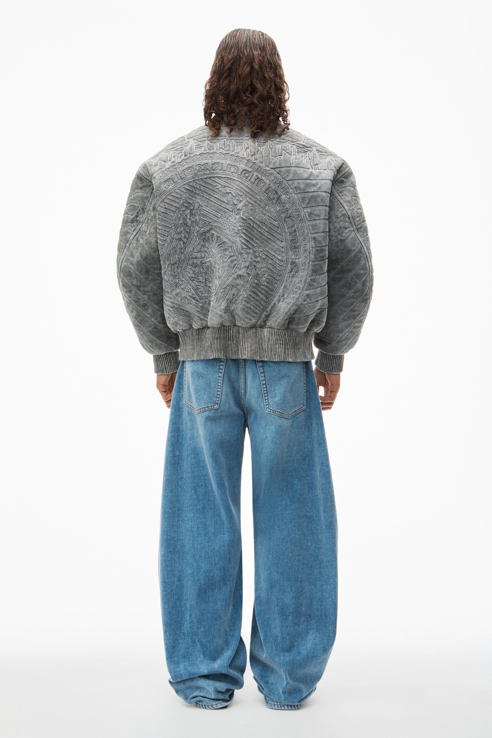 Embroidered Bomber Jacket In Lambskin Product Image