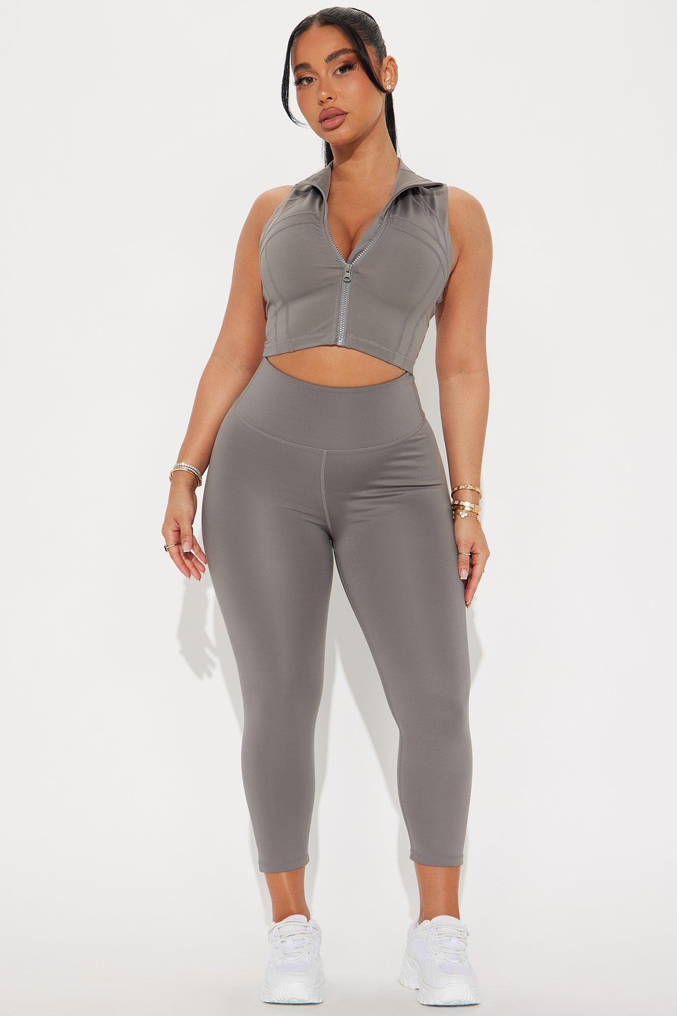 Take A Spin Elevate Active Top - Charcoal Product Image