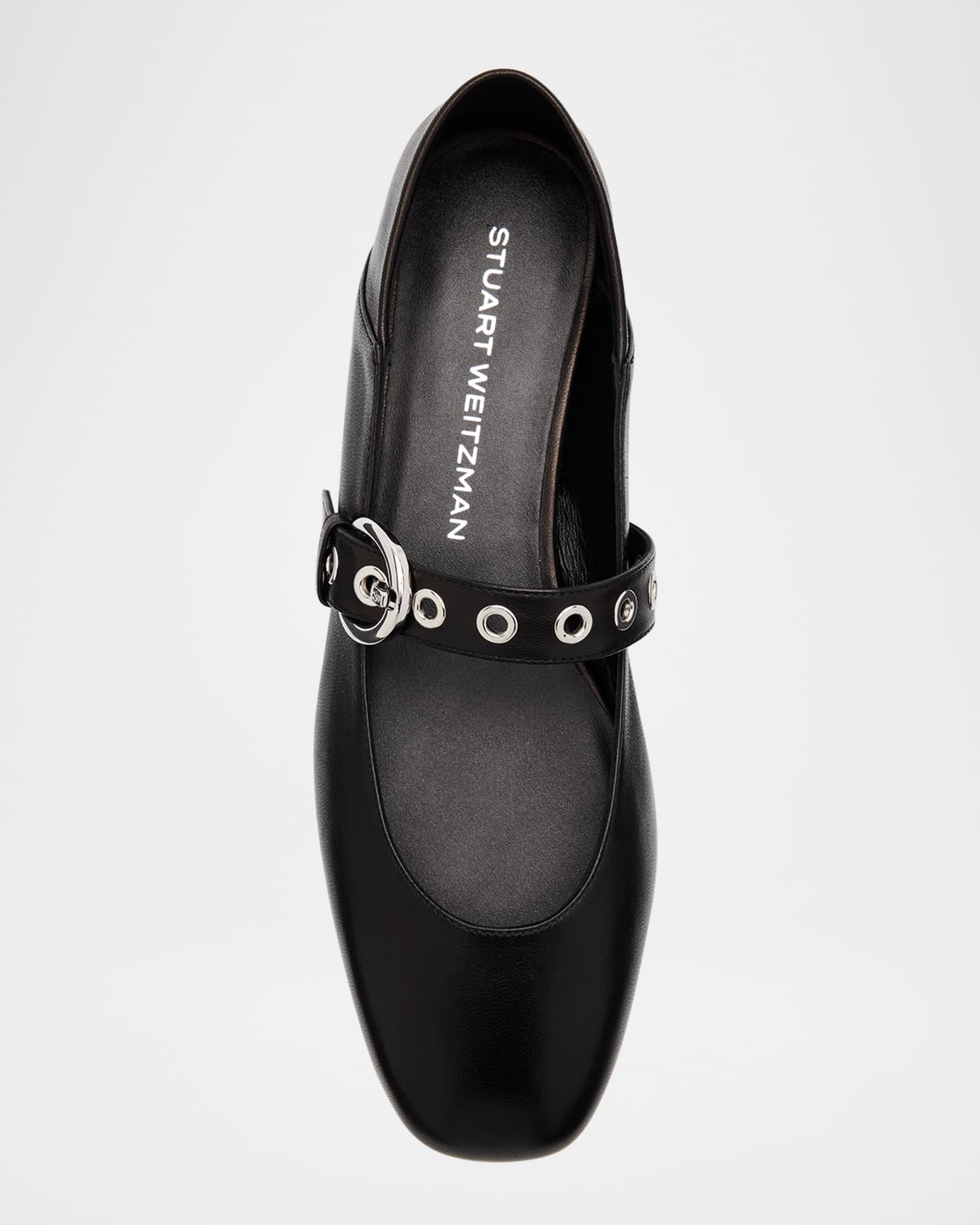 Supermoto Leather Mary Jane Ballerina Flats Product Image