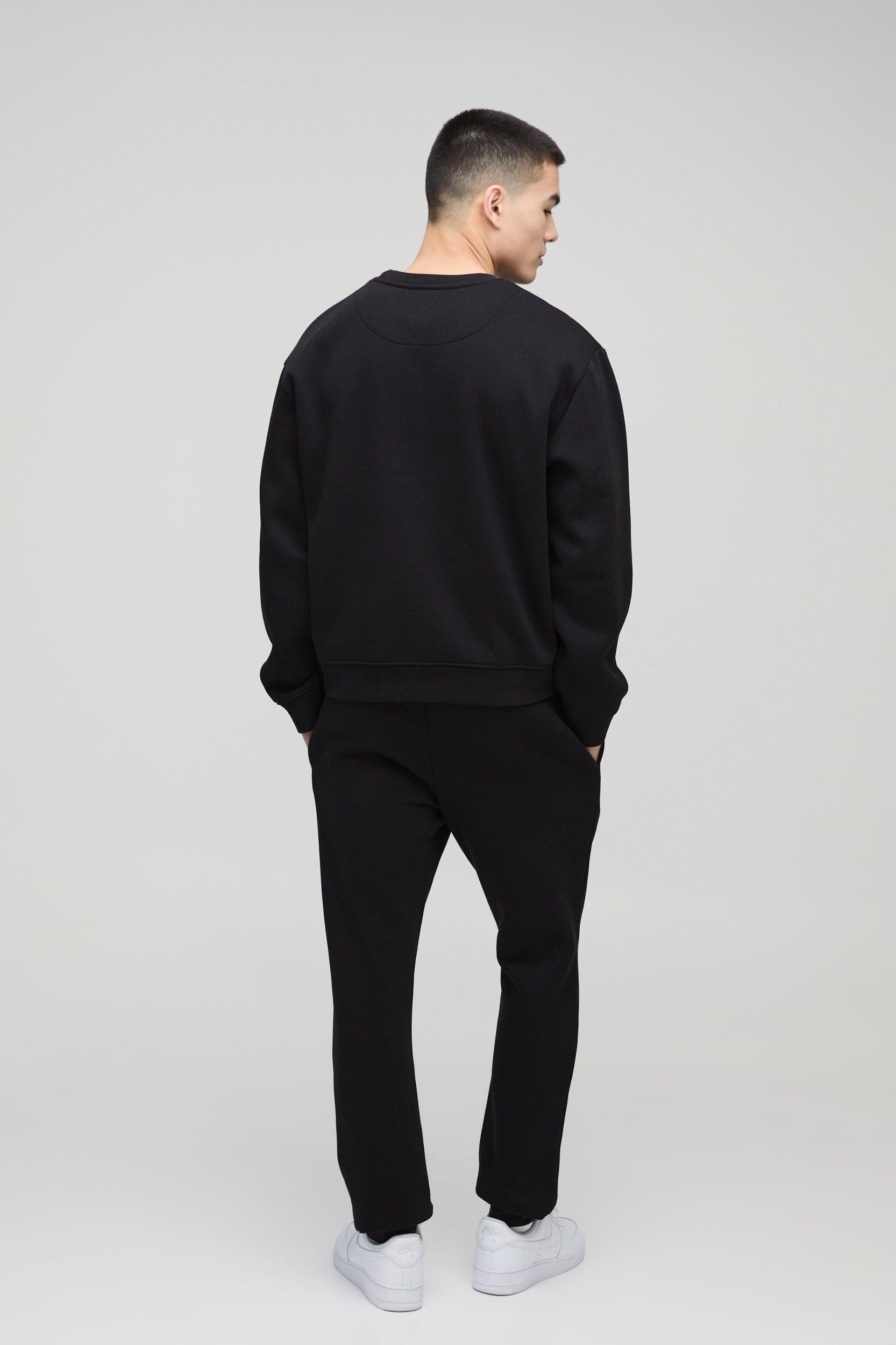 330GSM Slim Fit BM Signature Sweatpants | boohooMAN USA Product Image